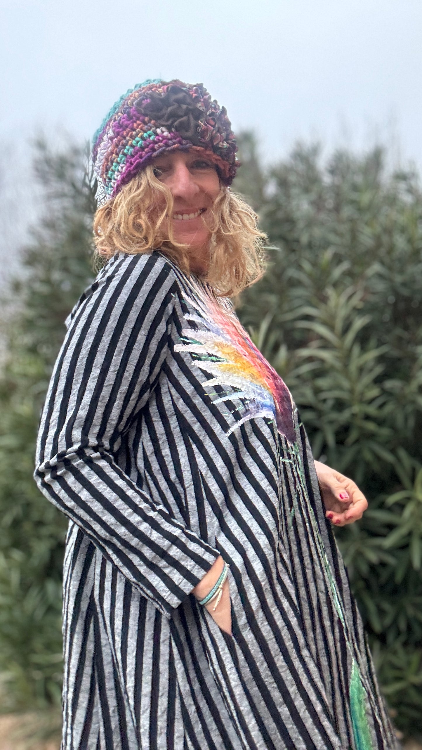 Vestido raya ranglan
