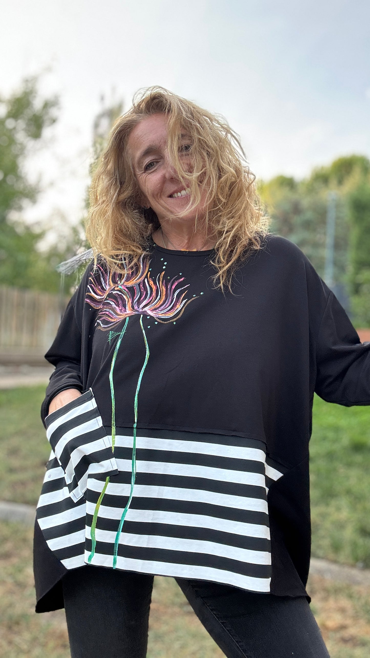 Blusa raya negra