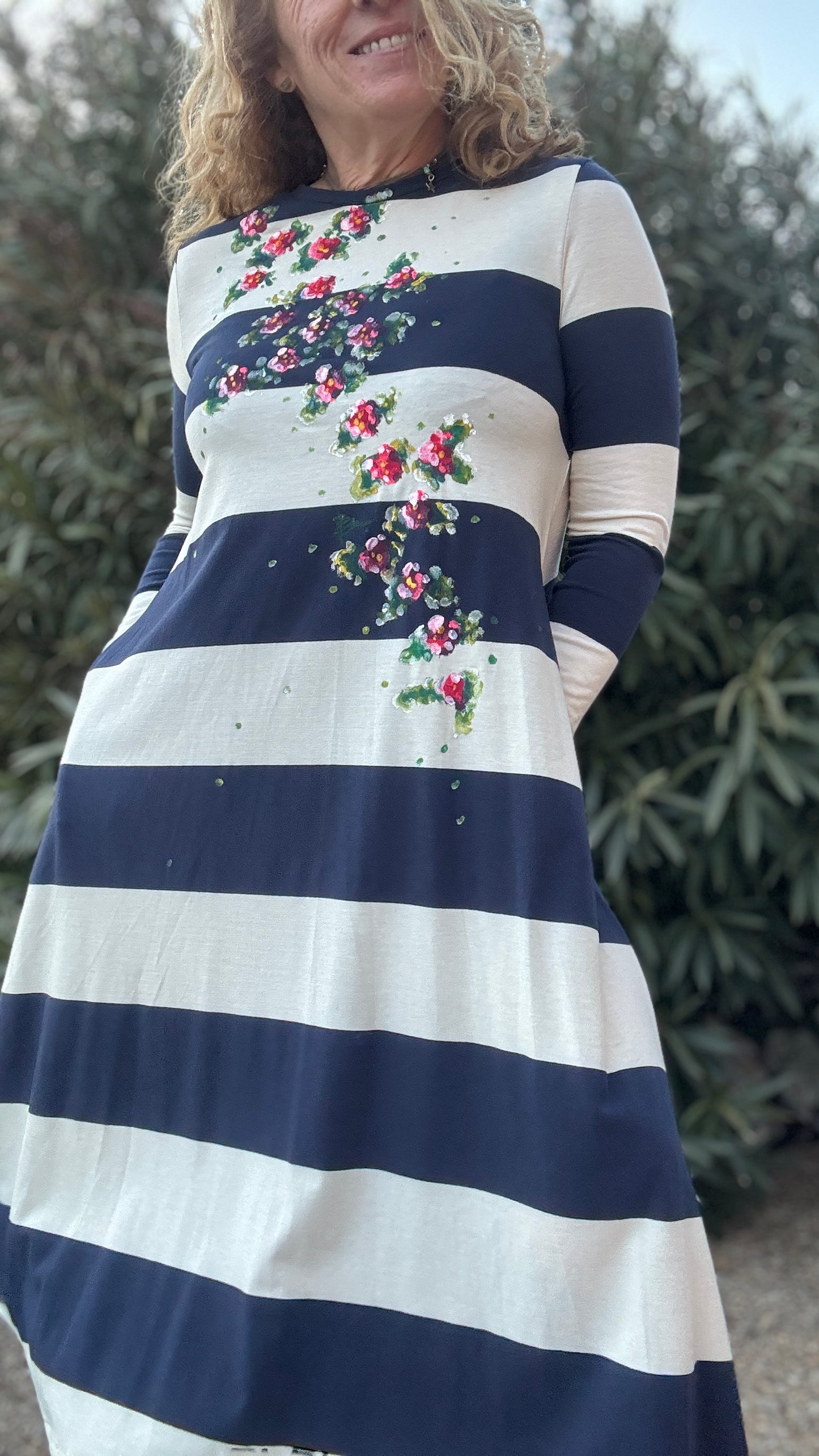 Vestido raya marino