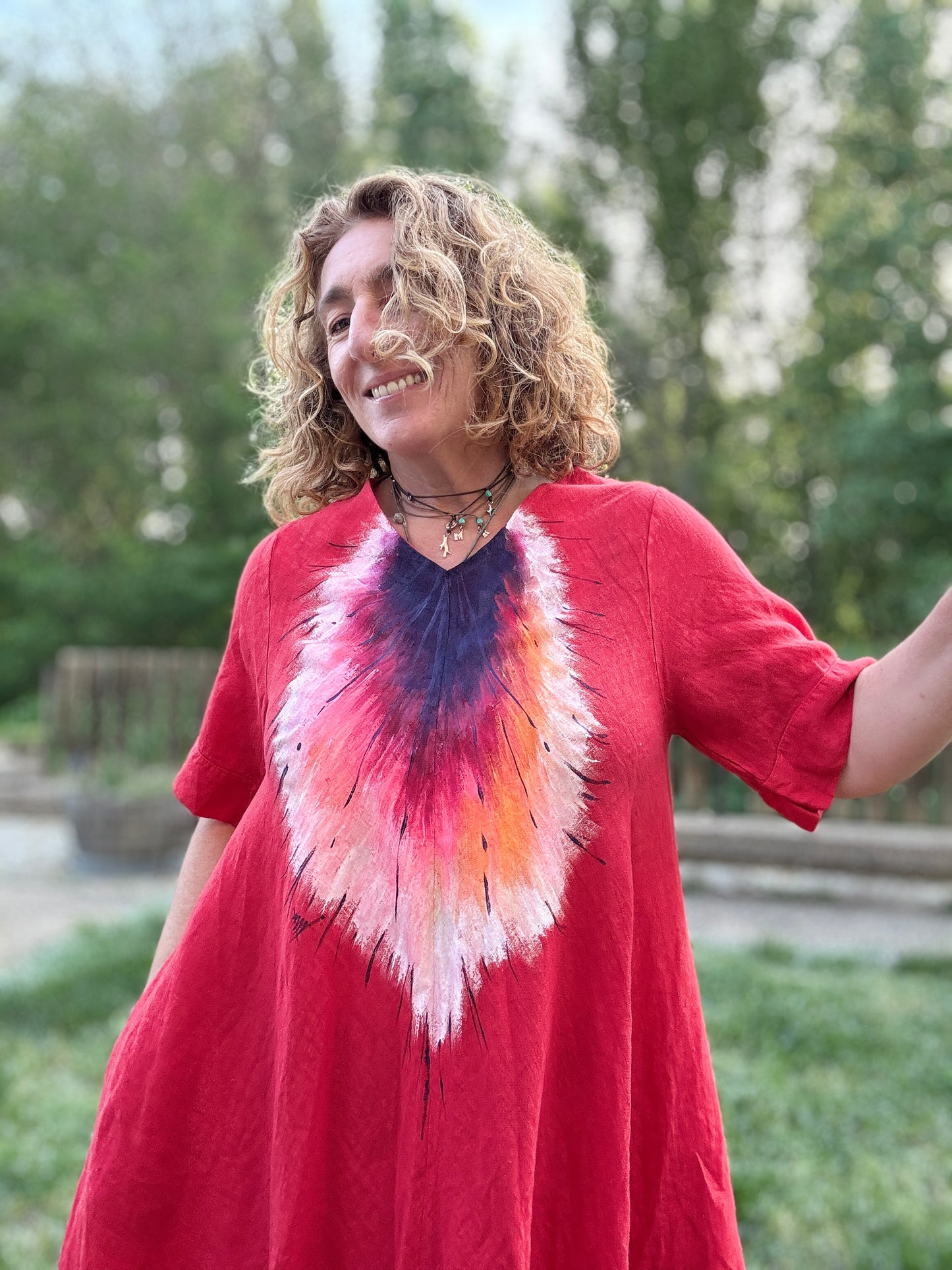 Vestido bis coral