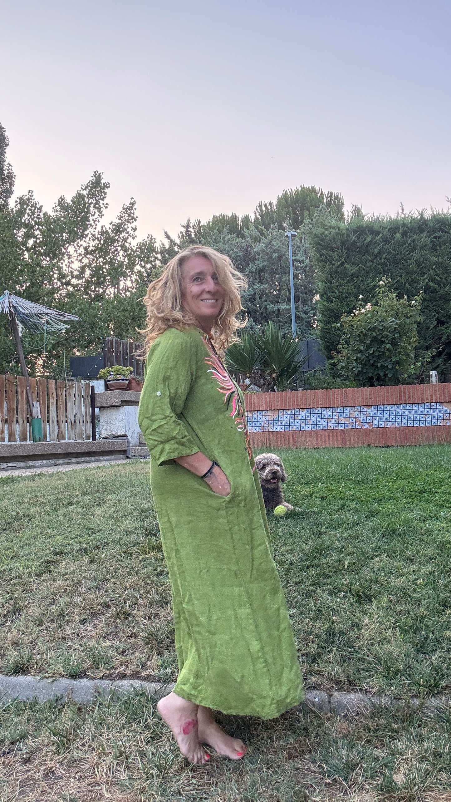 Vestido Kaftan verde