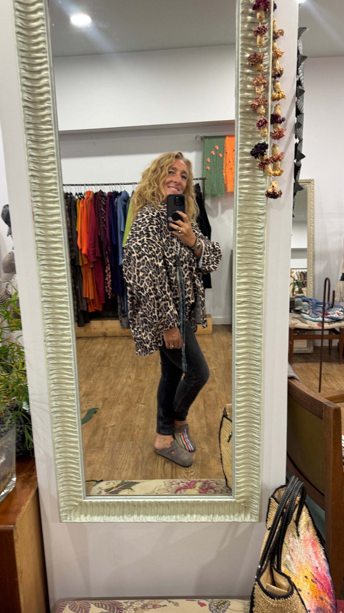 Blusa animal print botón redondo XL
