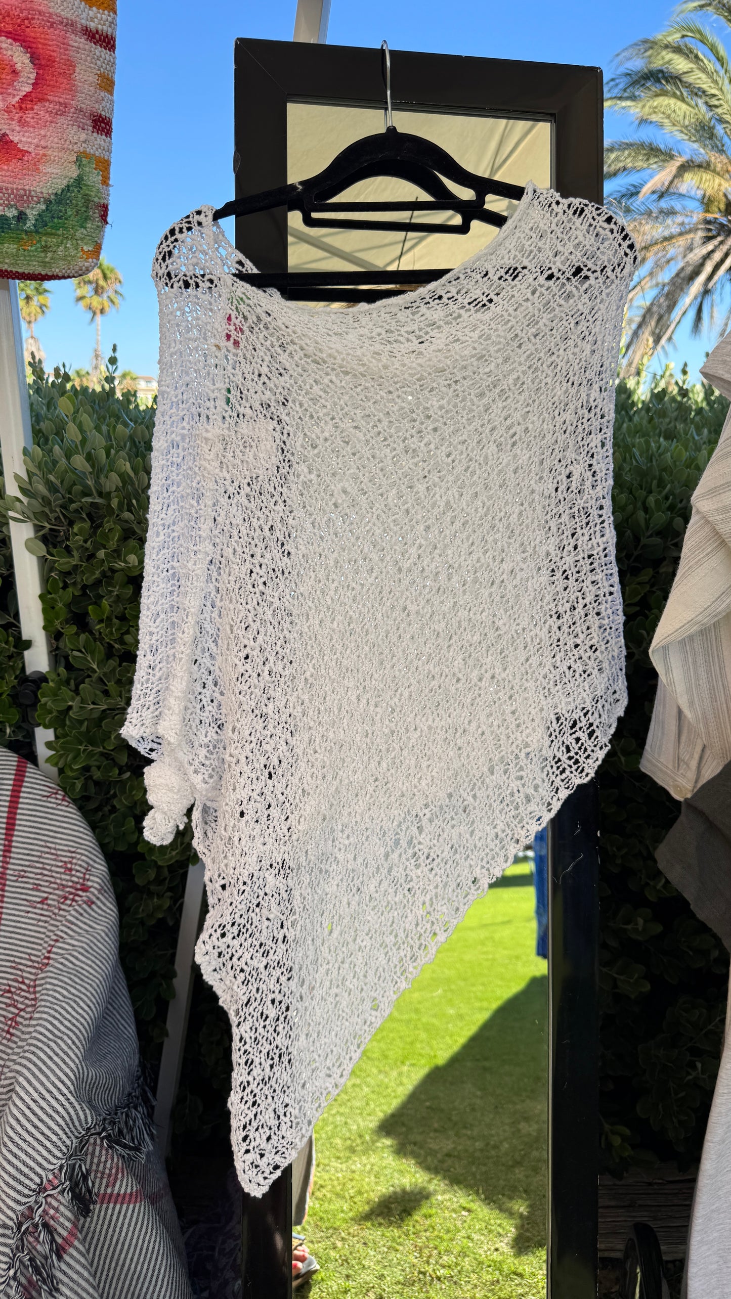 Ponchito ibicenco blanco