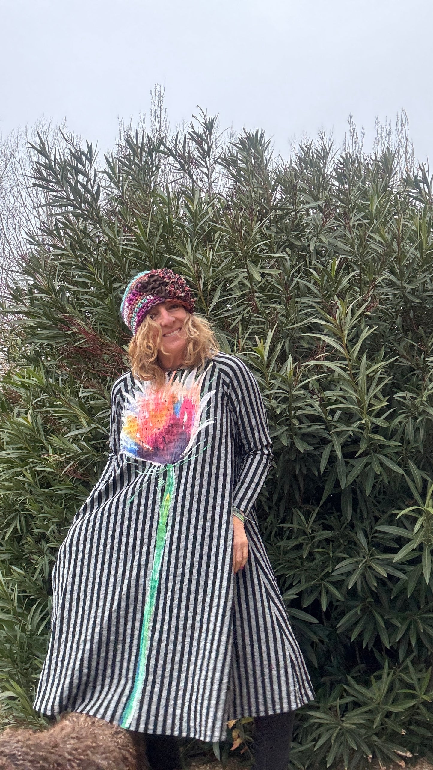 Vestido raya ranglan