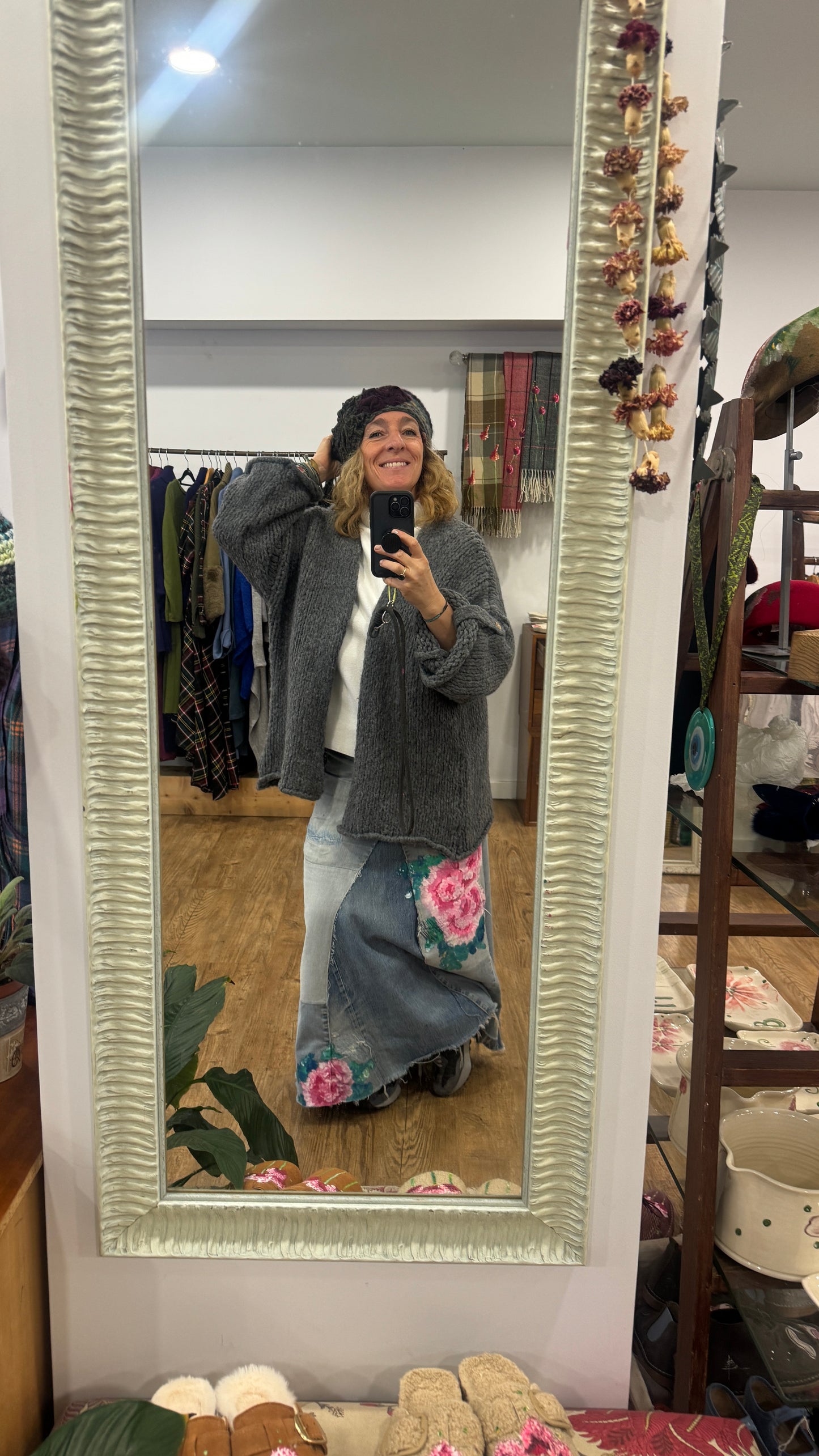 Chaqueta, gruesa gris