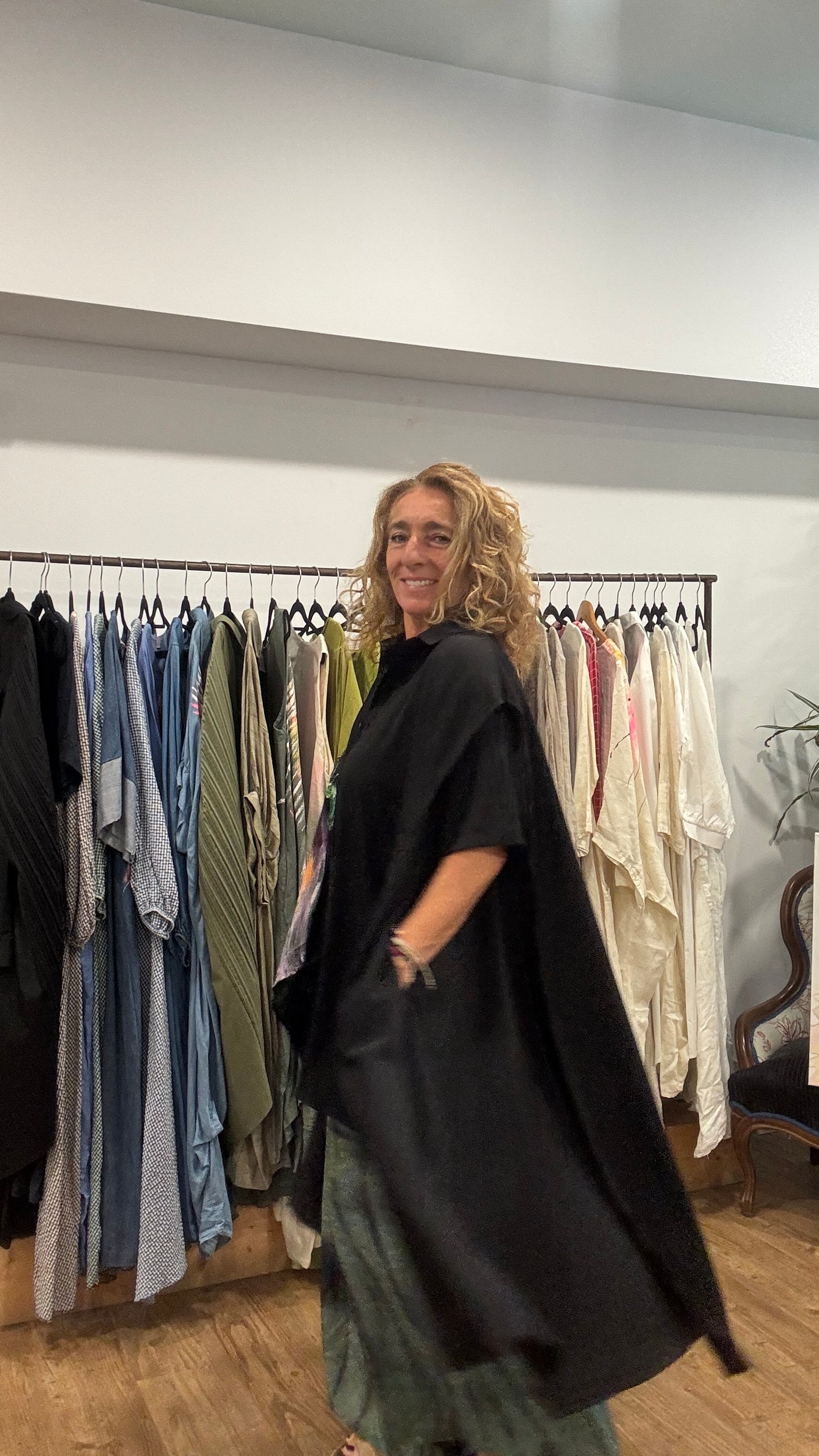 Blusón - vestido evase negro