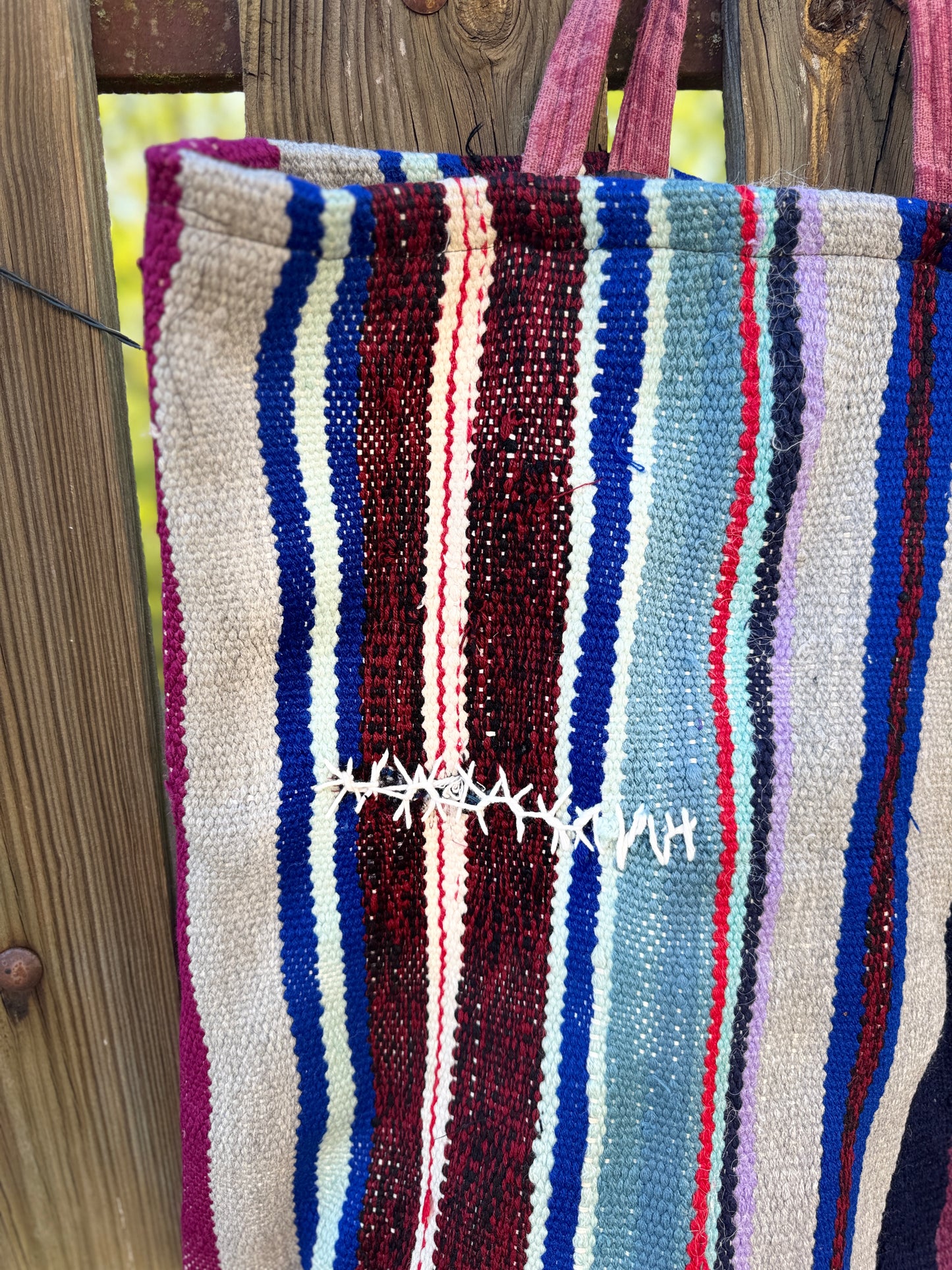Bolso rayas azul