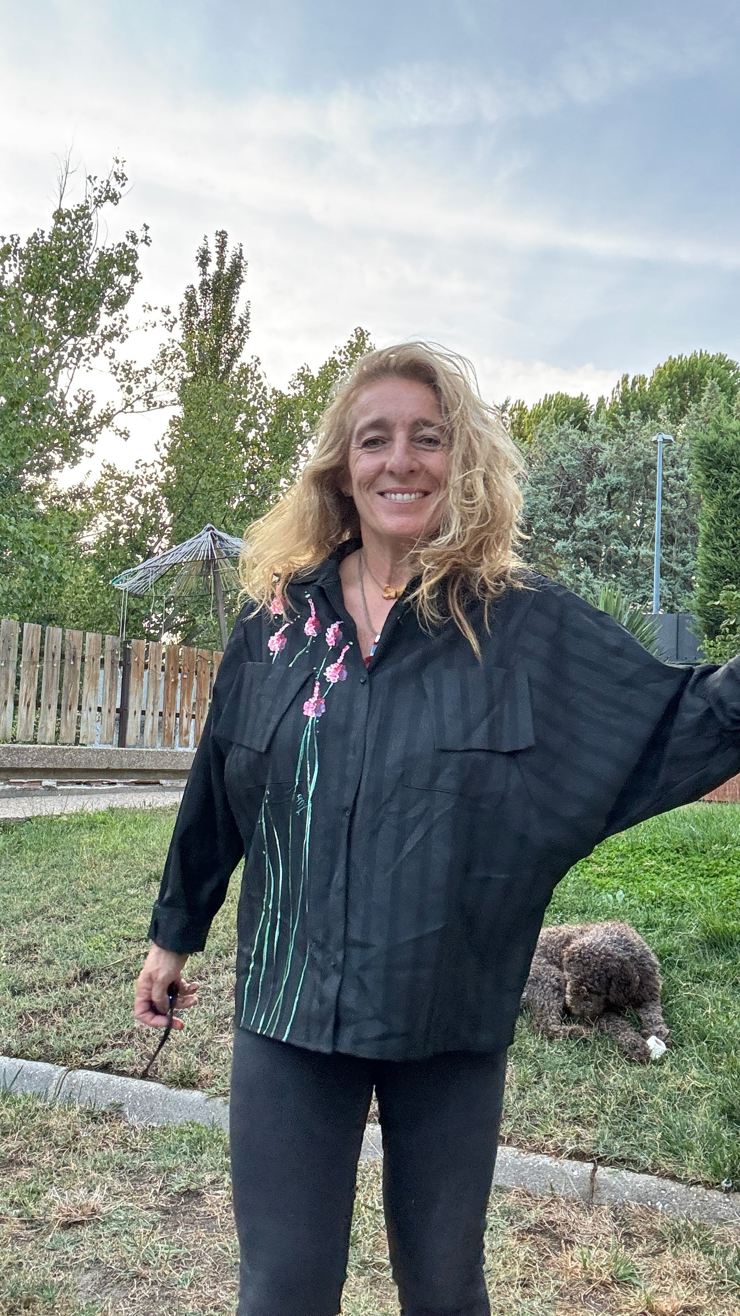 Blusa negra raya