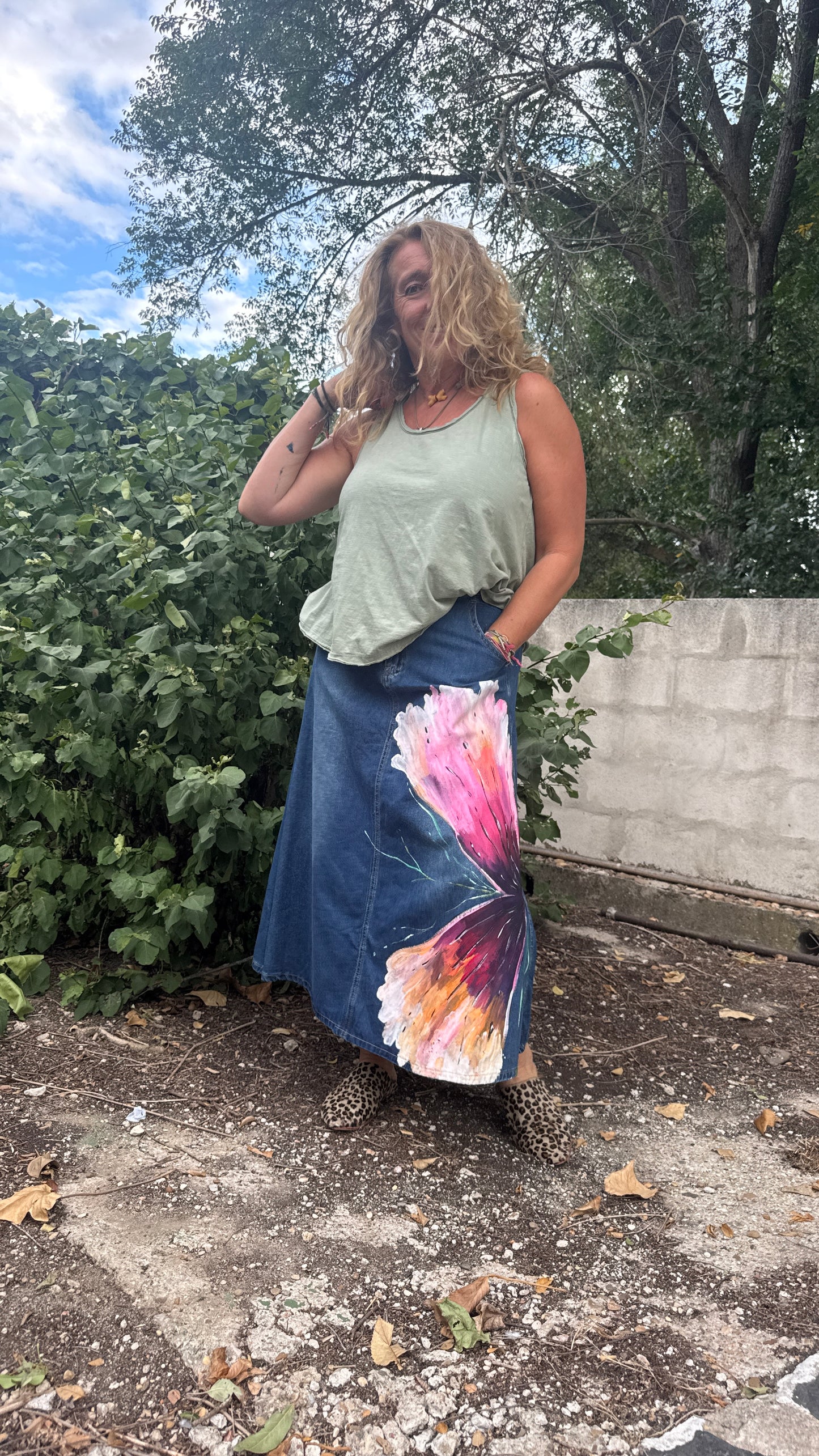 Falda vaquera azul