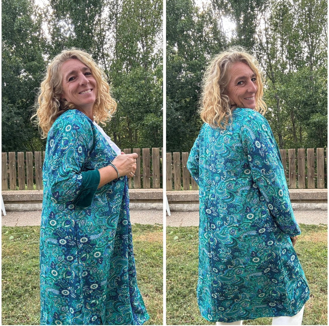 Kimono terciopelo petróleo
