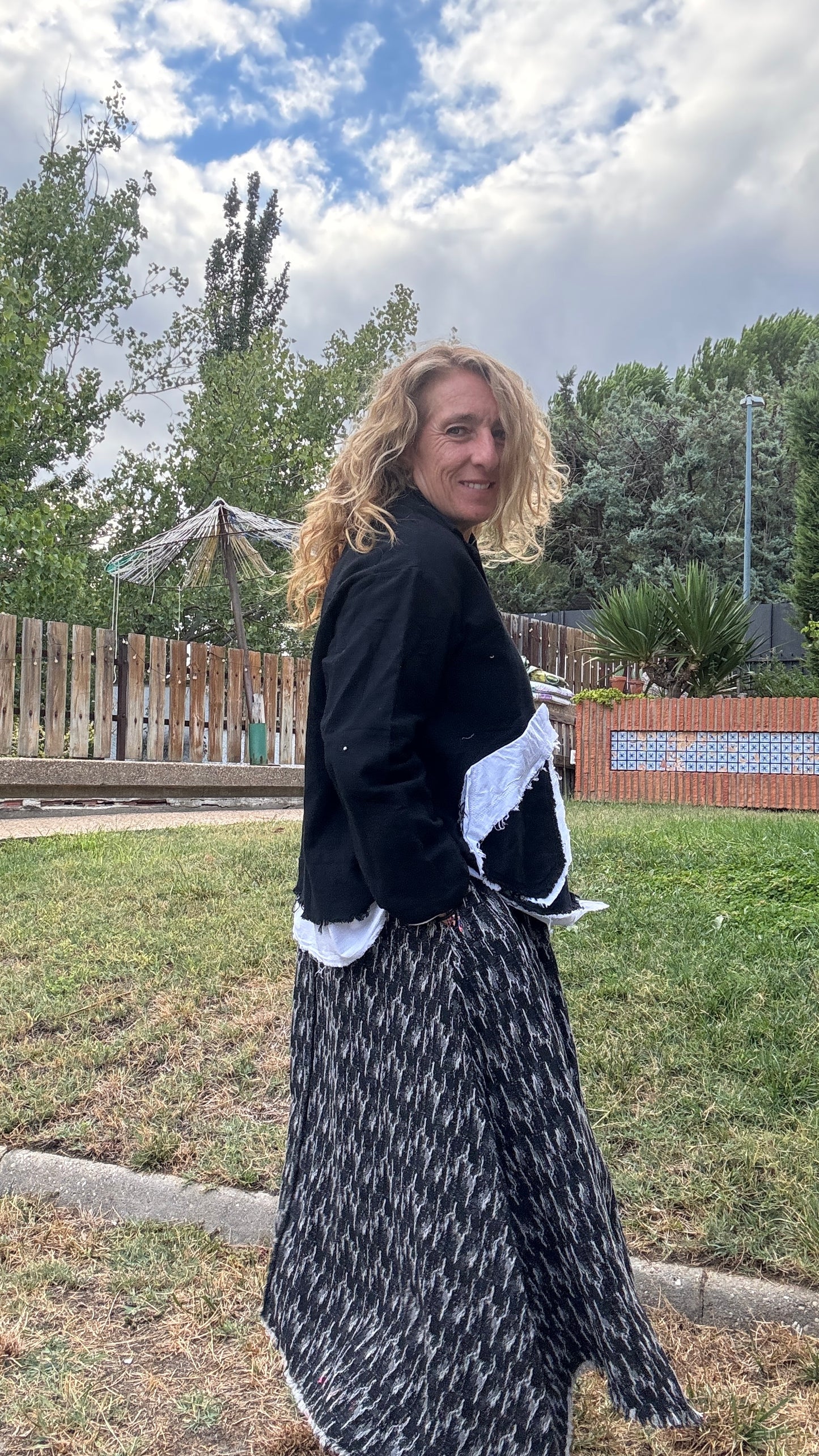 Falda vaquera negra