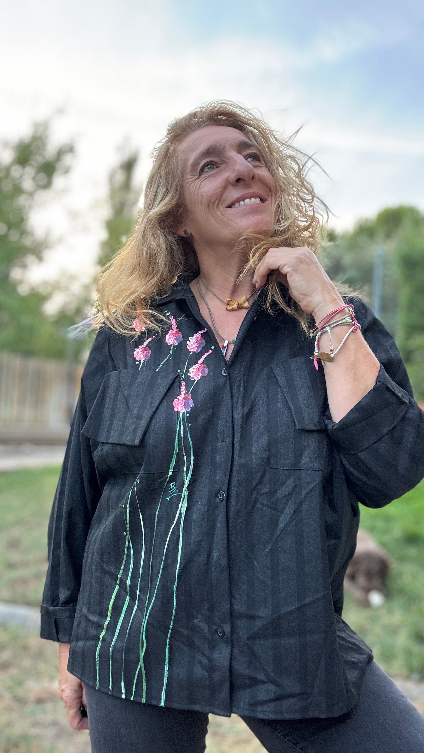 Blusa negra raya