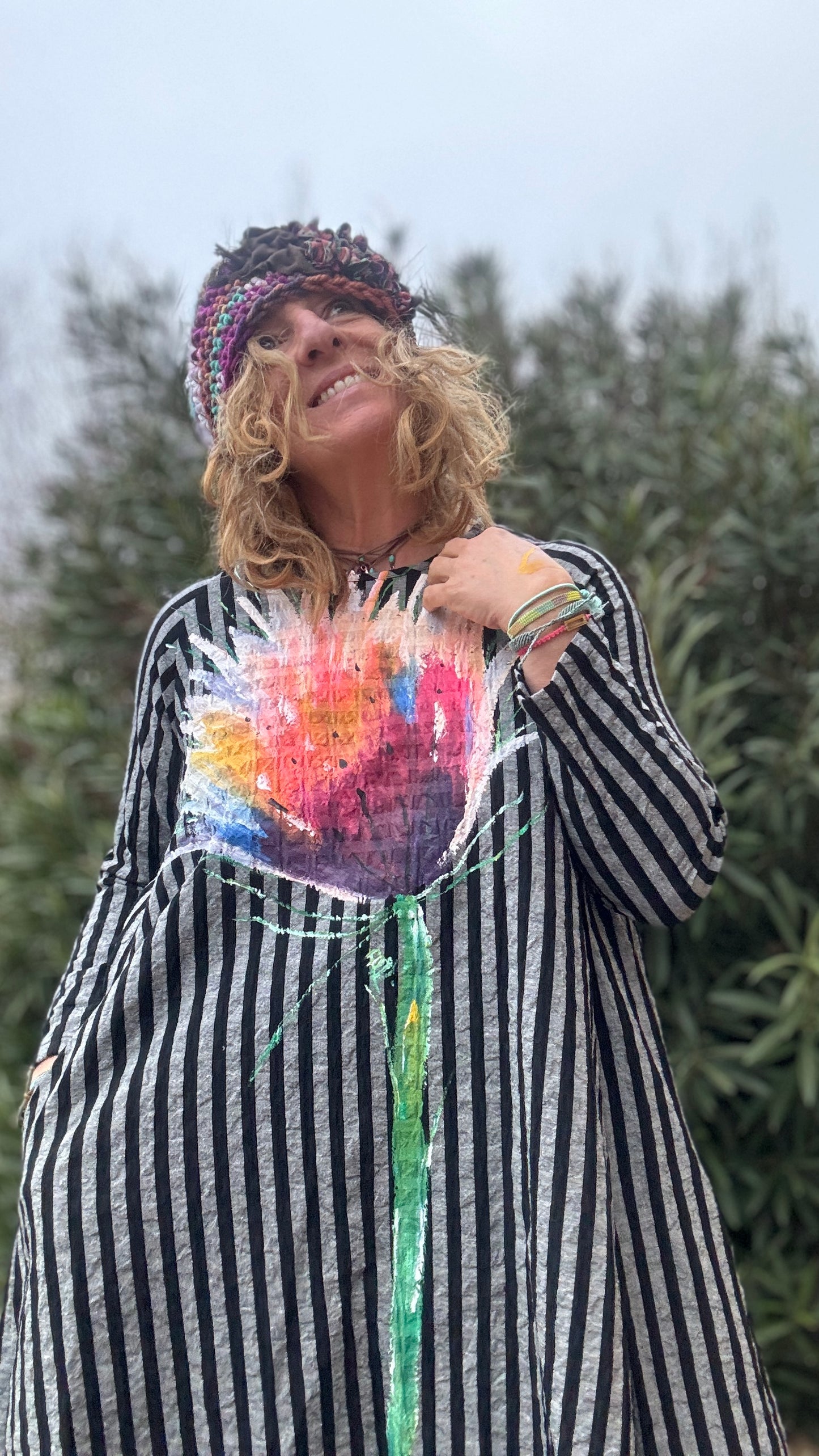 Vestido raya ranglan