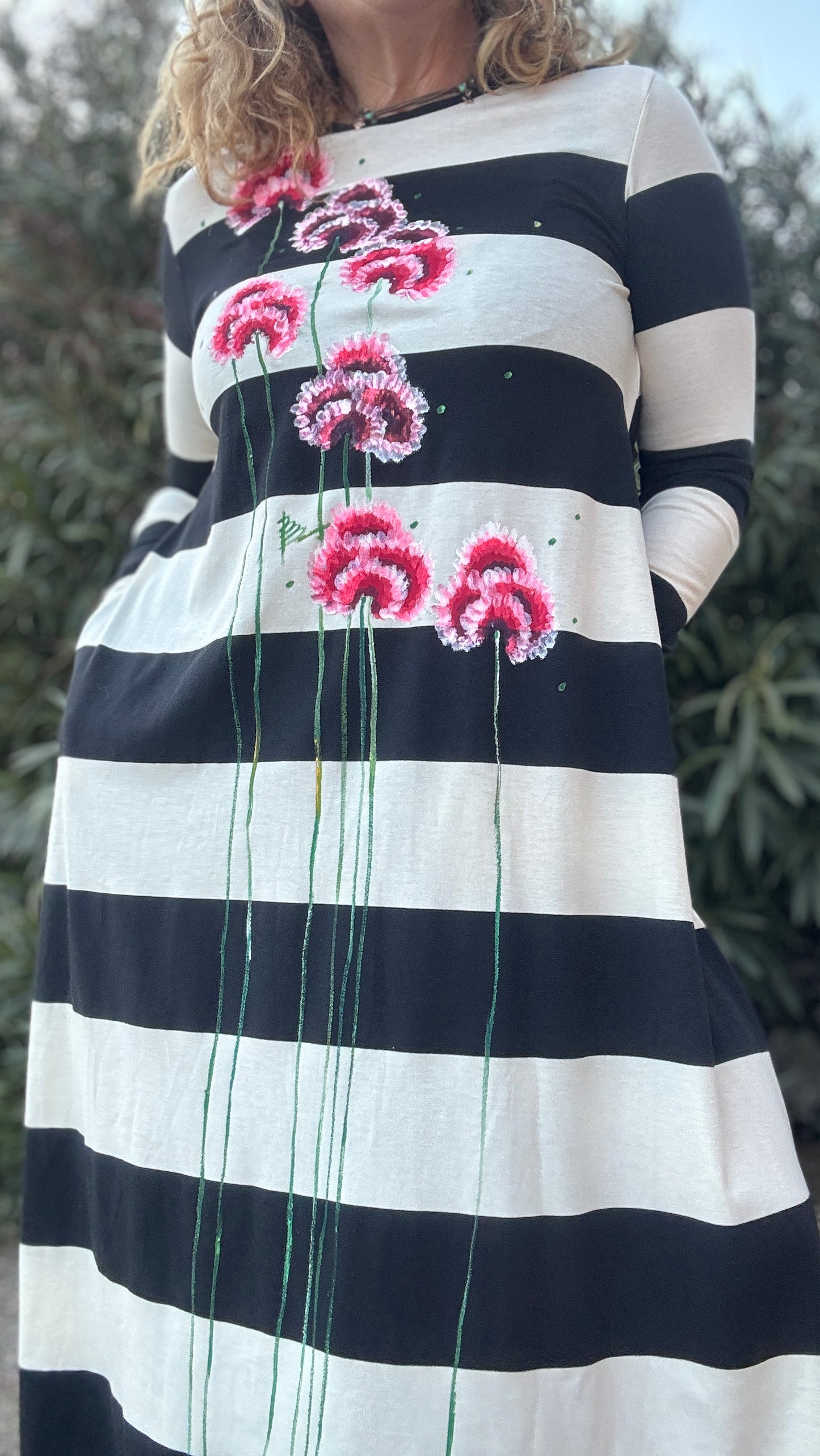 Vestido raya negro