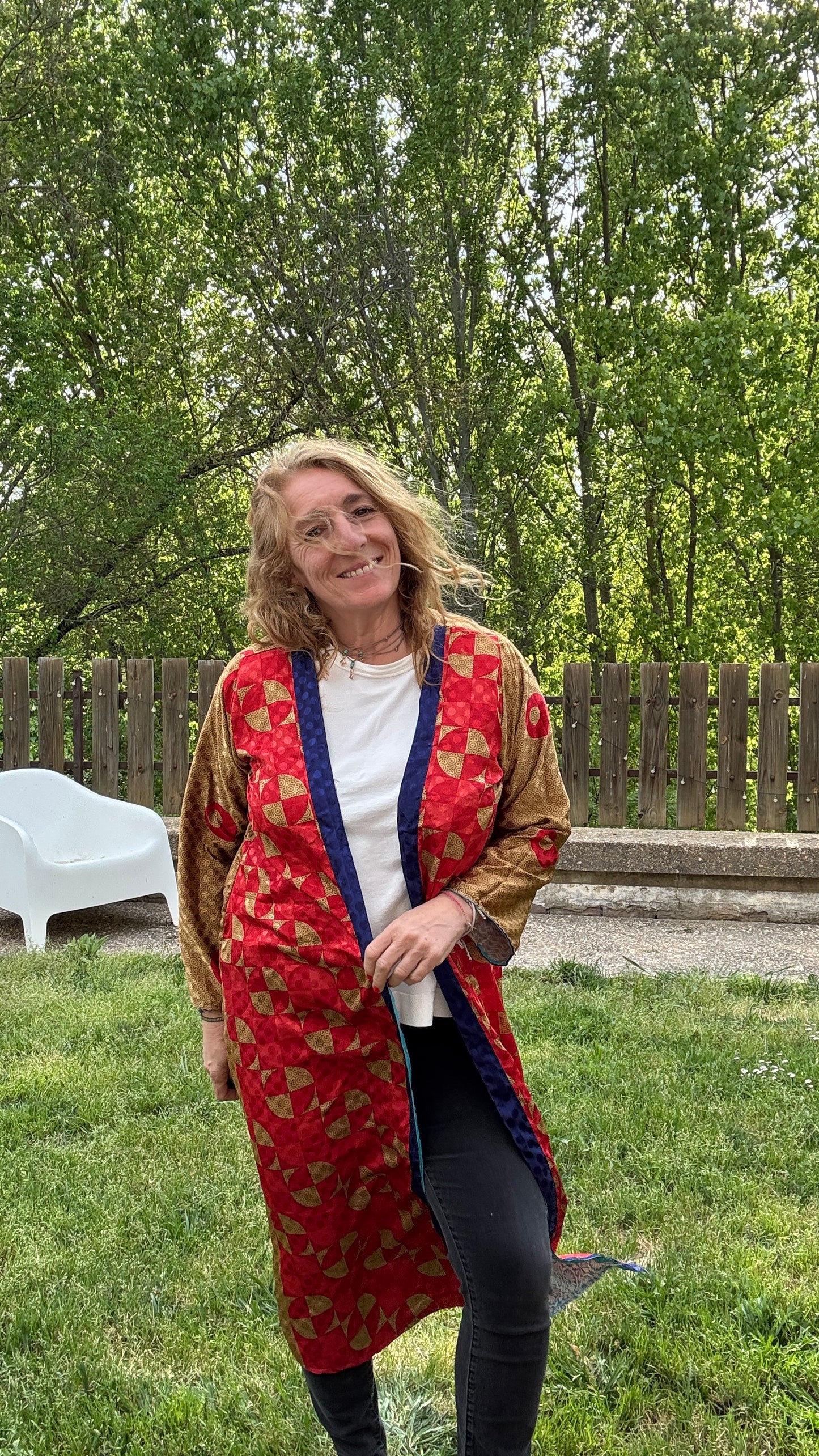 Kimono seda largo