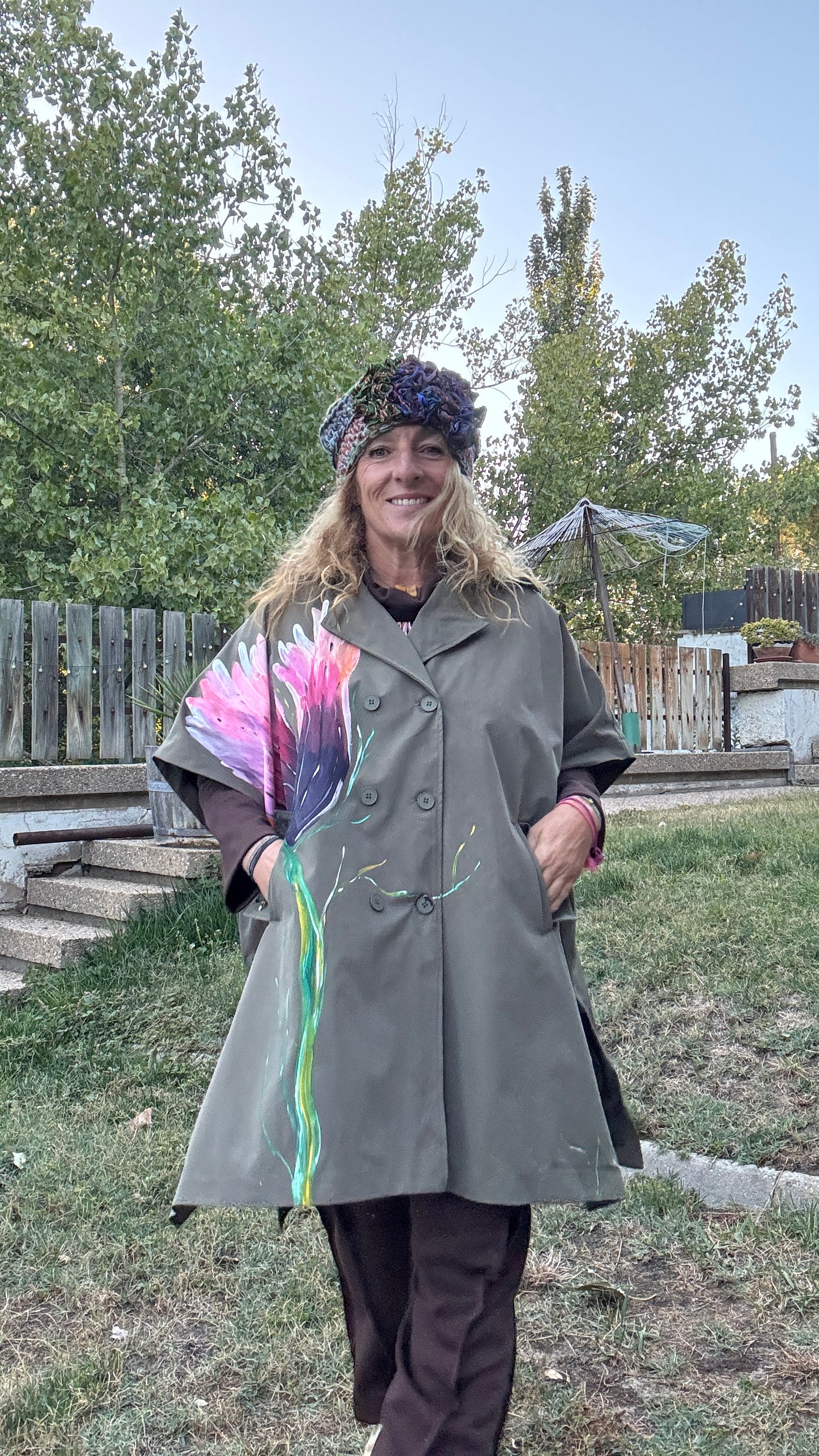 Gabardina verde militar