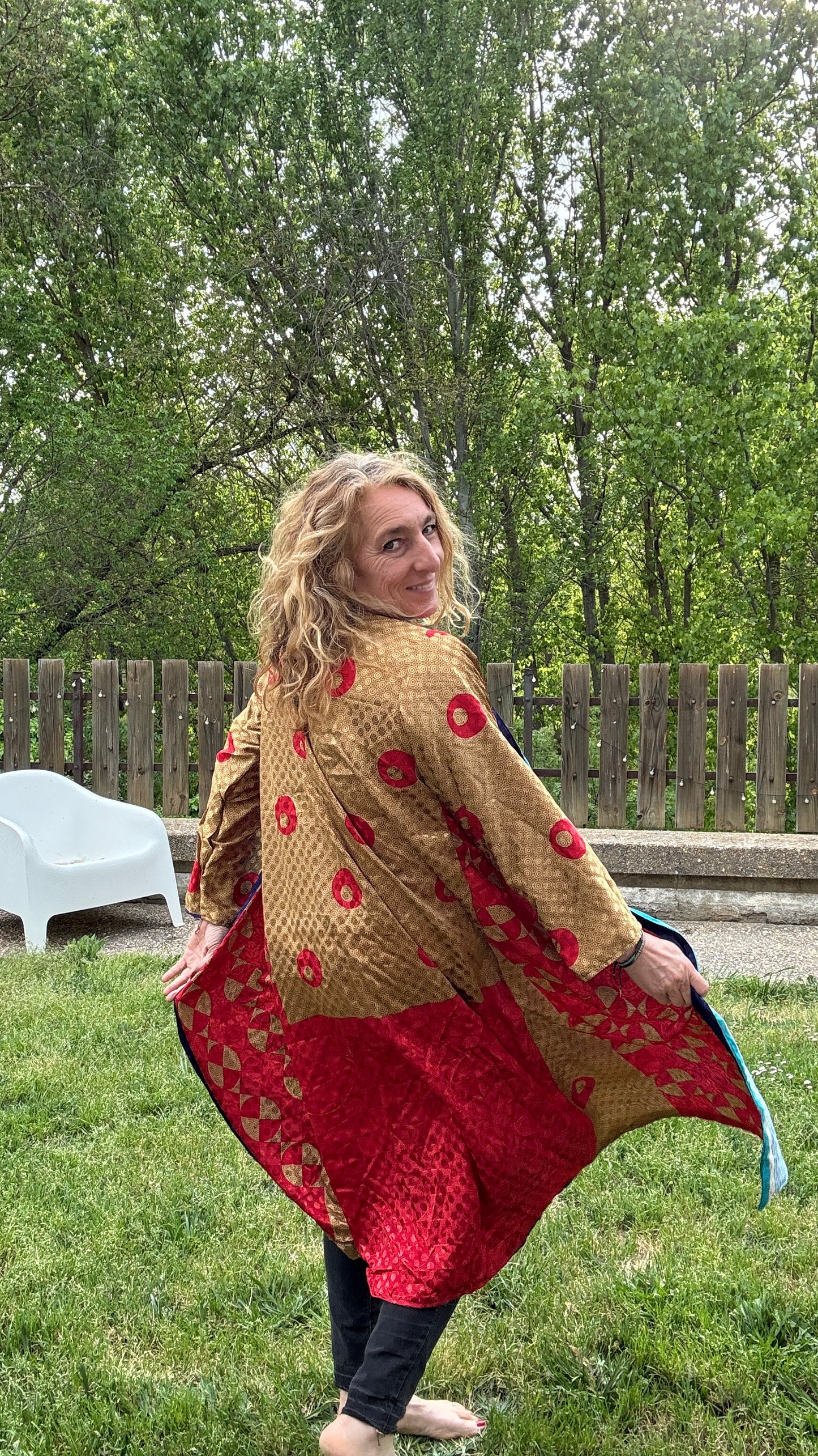 Kimono seda largo