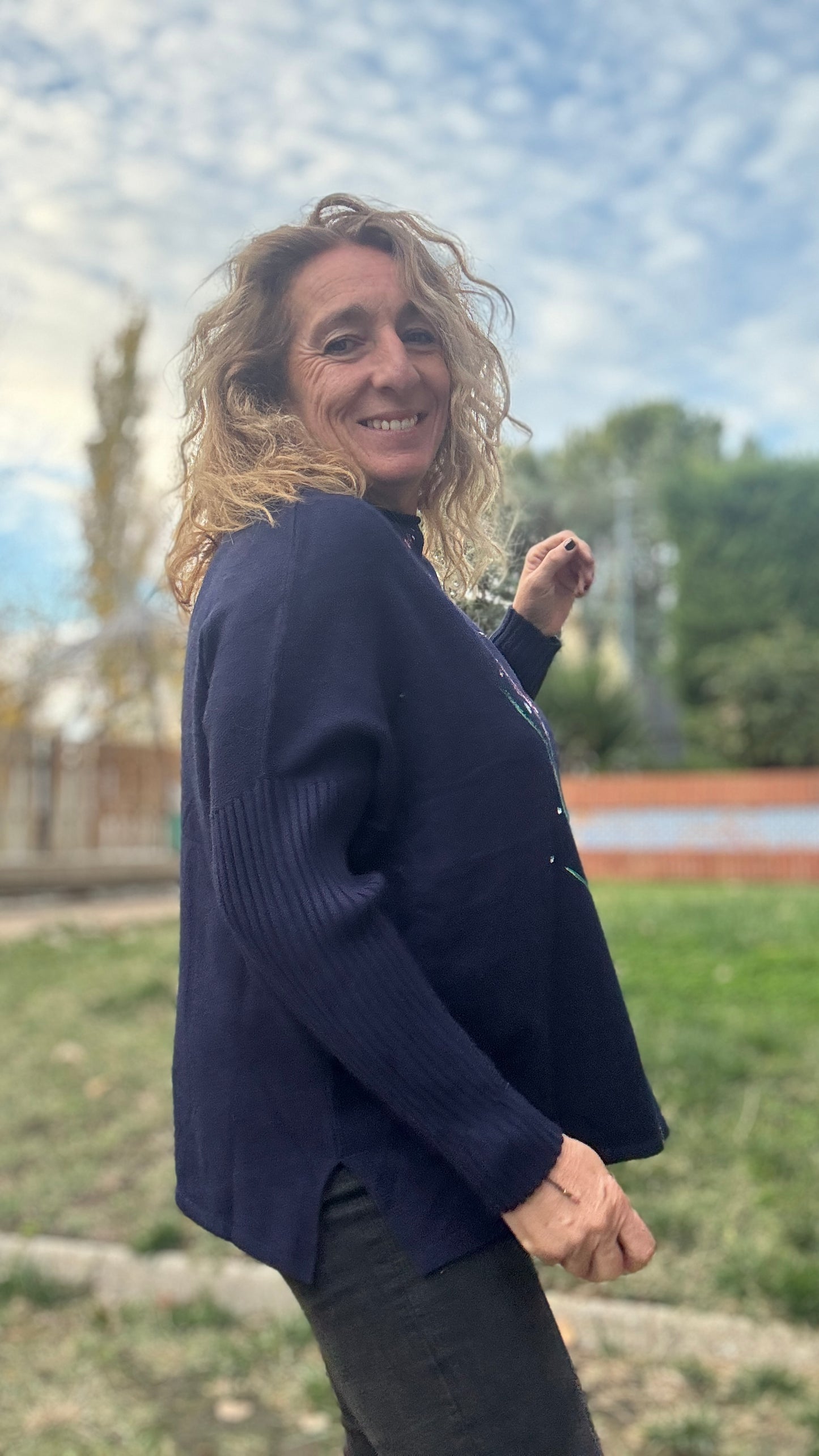 Jersey marino + bufanda