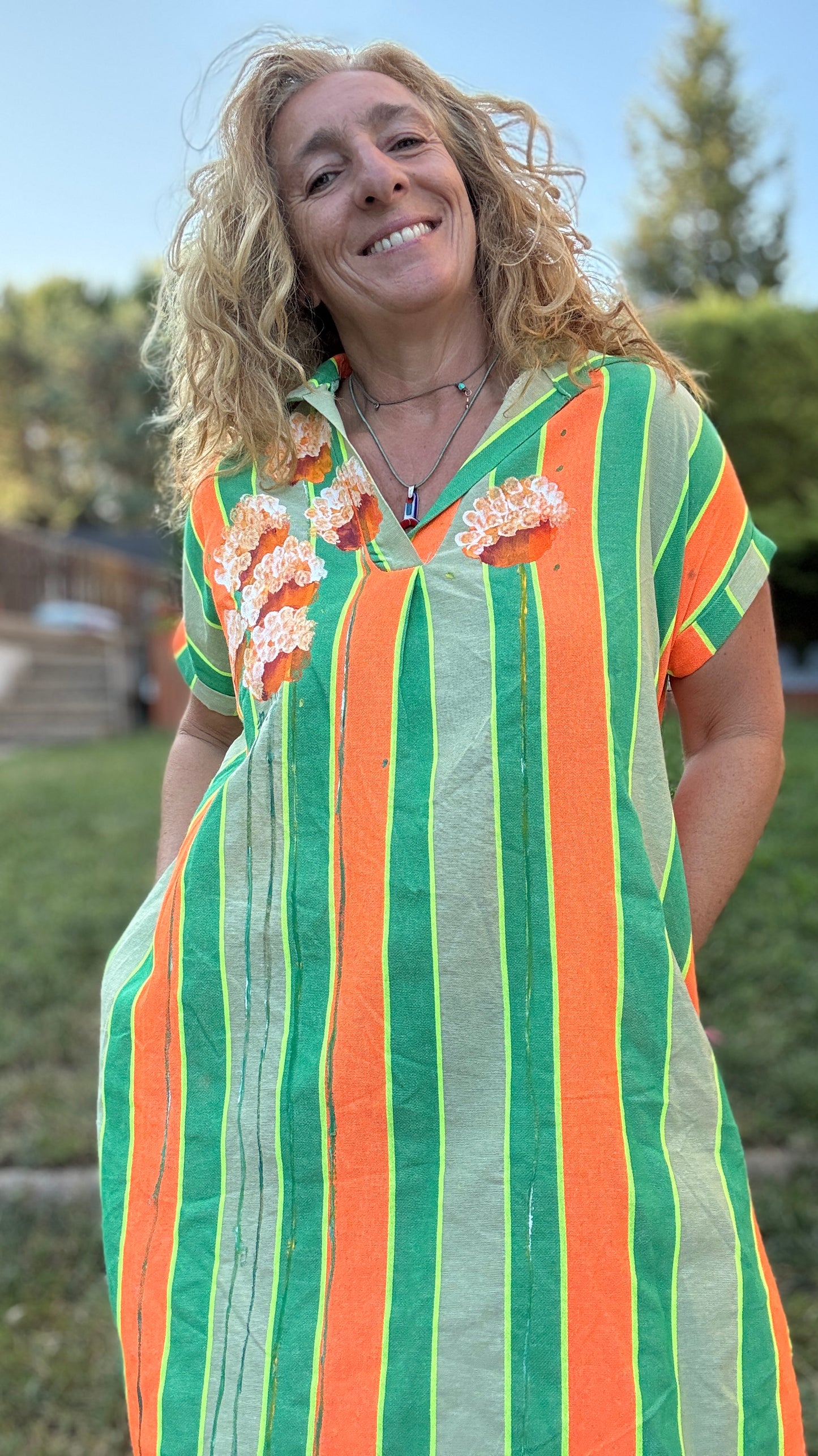 Vestido raya verde