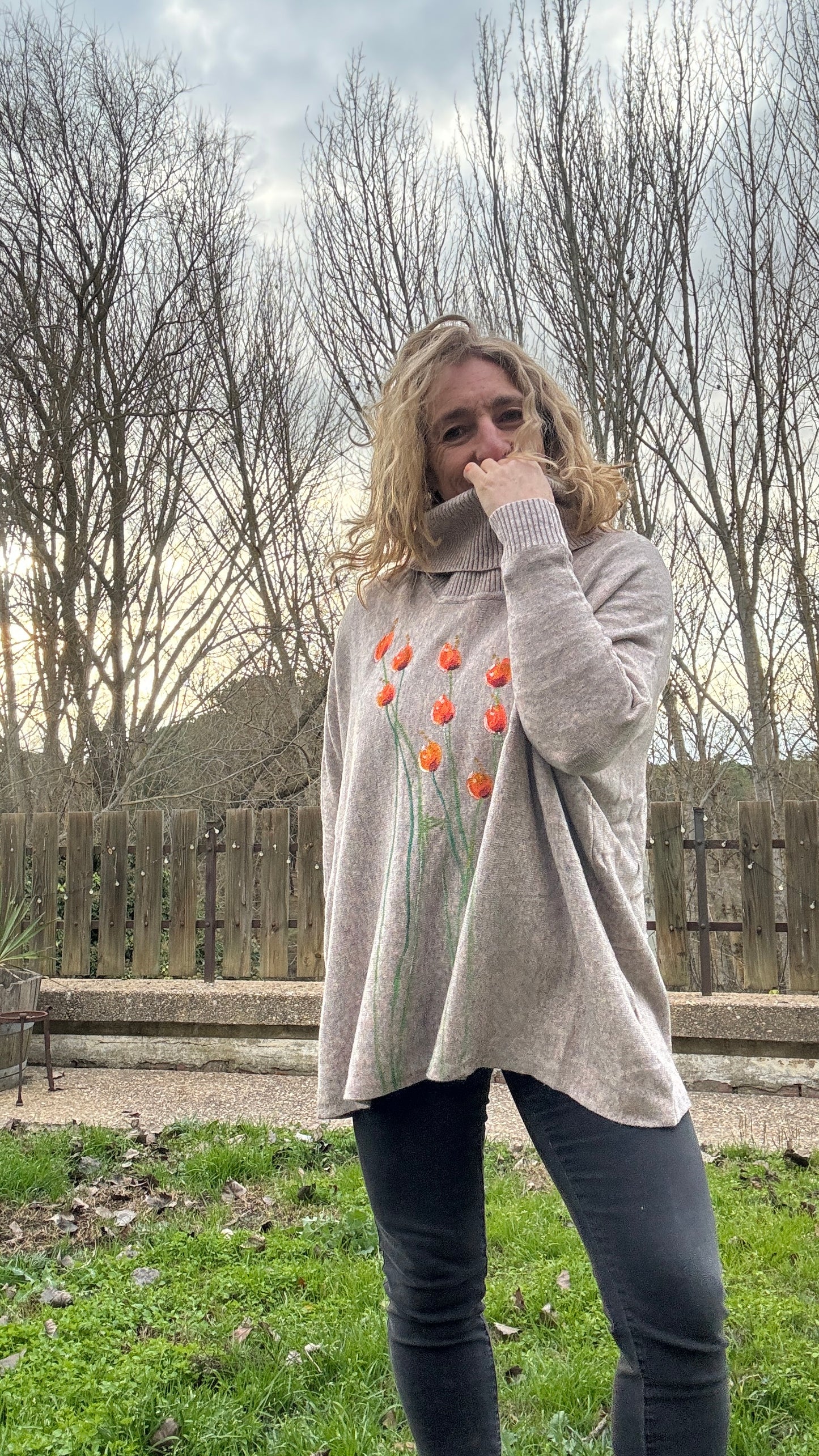 Jersey oversize beige