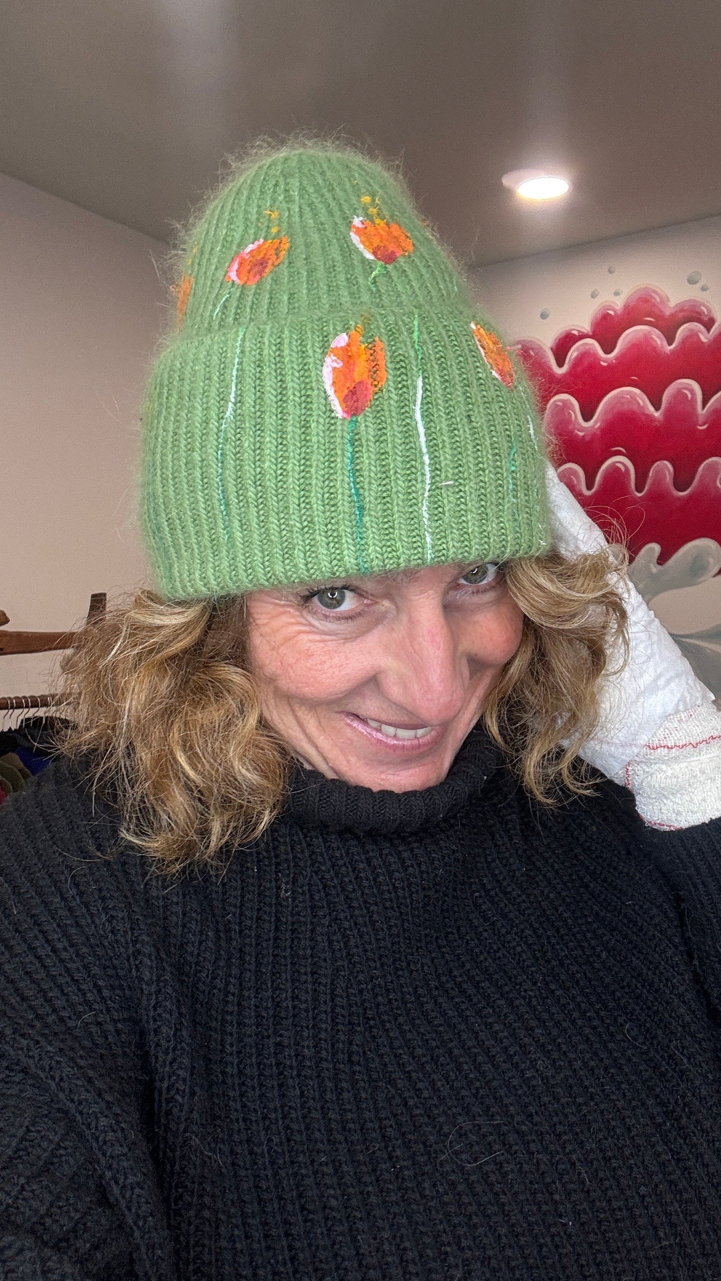 Gorro punto verde