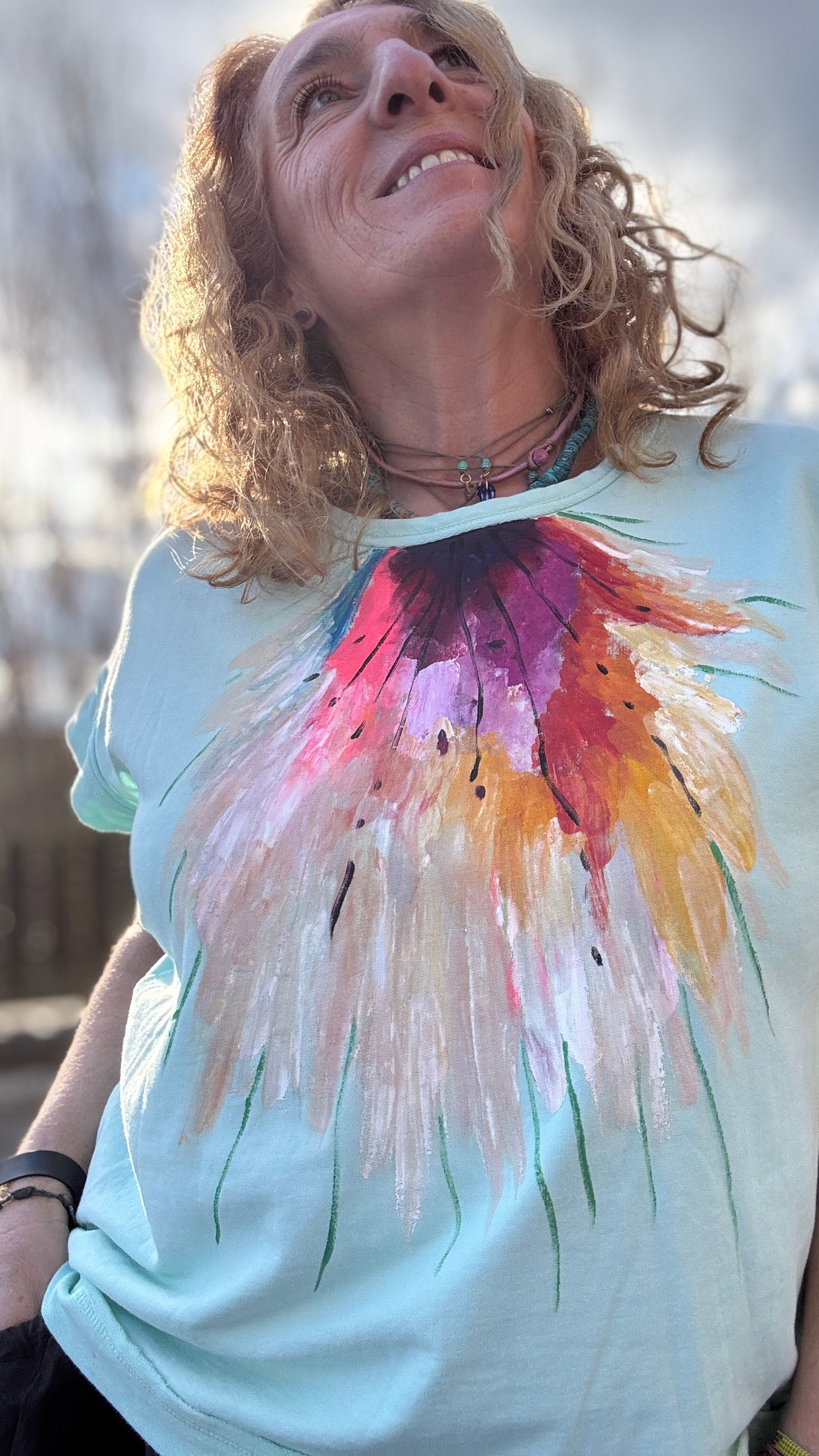 Camiseta verde agua
