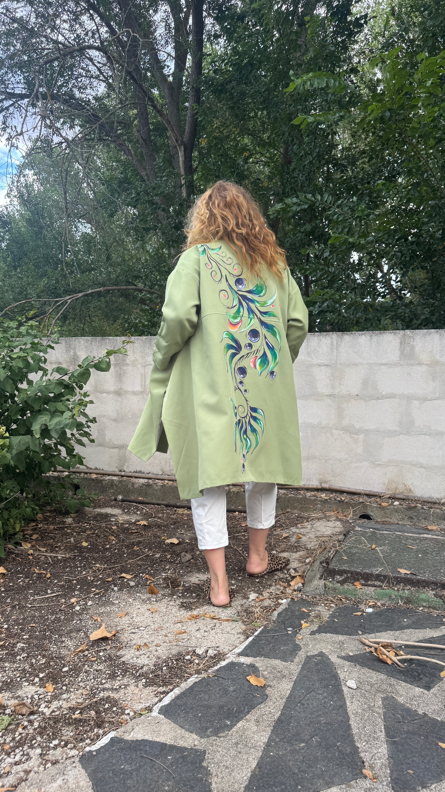 Chaqueta over verde