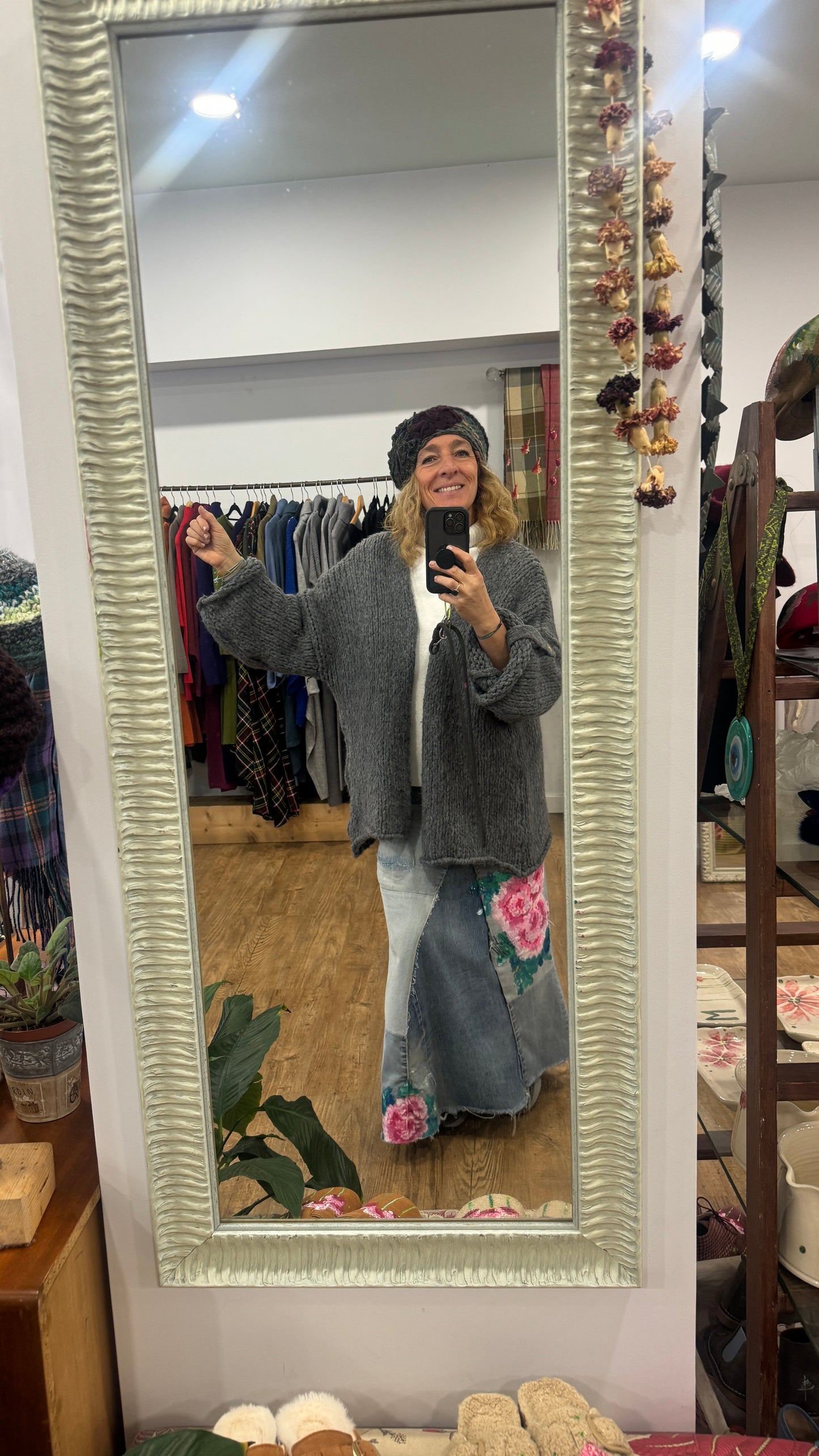 Chaqueta, gruesa gris