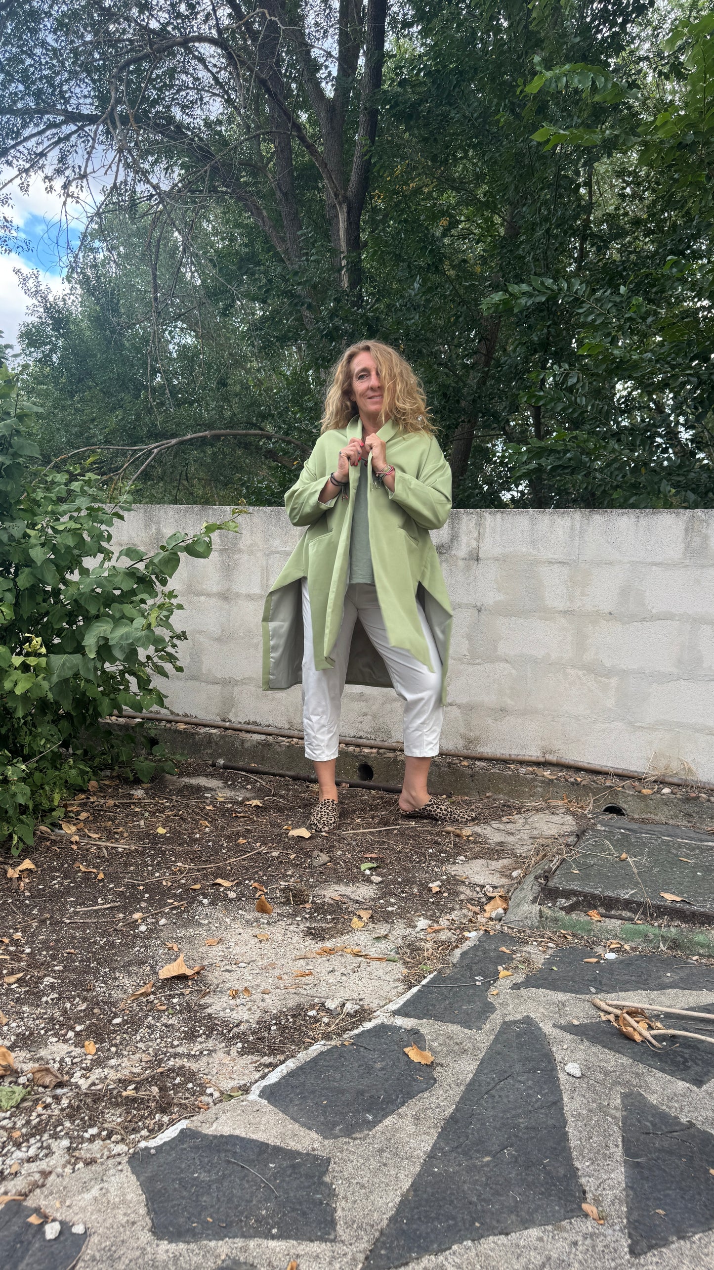 Chaqueta over verde