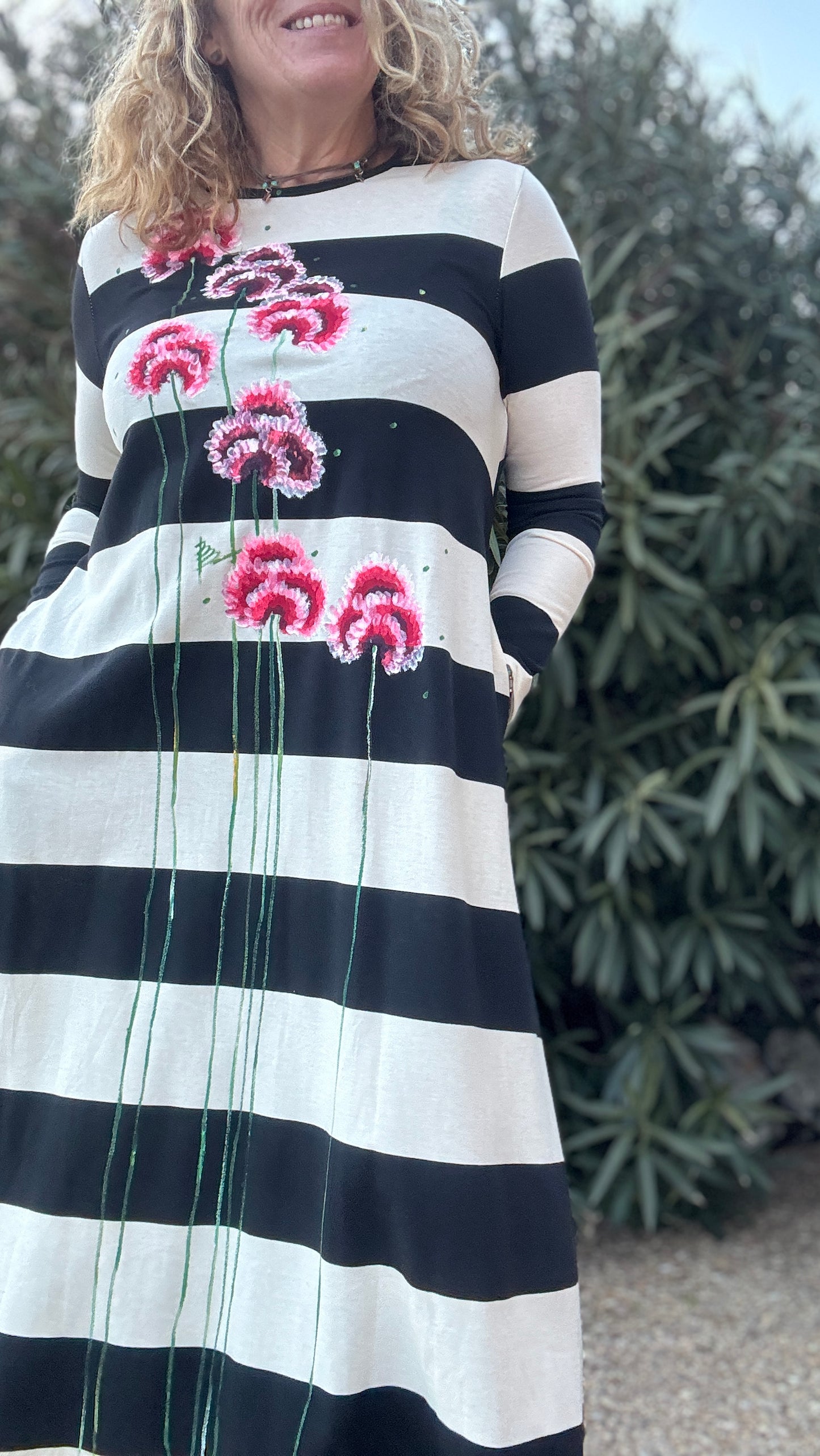 Vestido raya negro