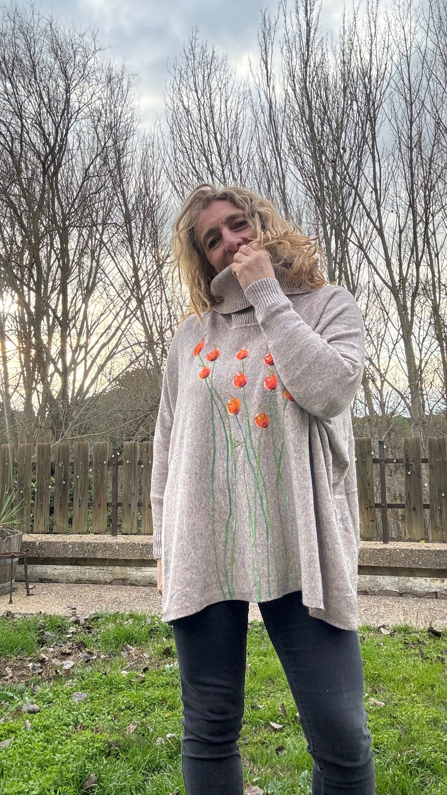Jersey oversize beige