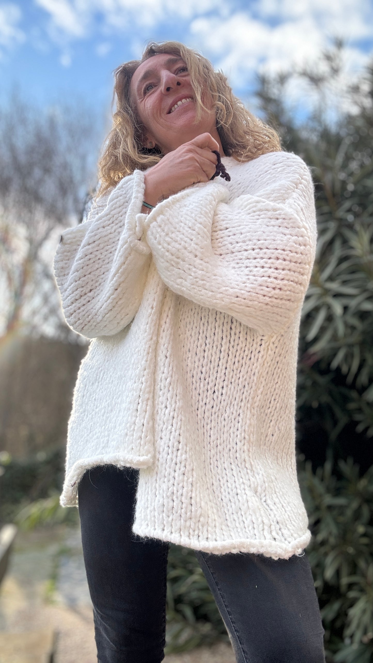 Chaqueta gruesa crudo