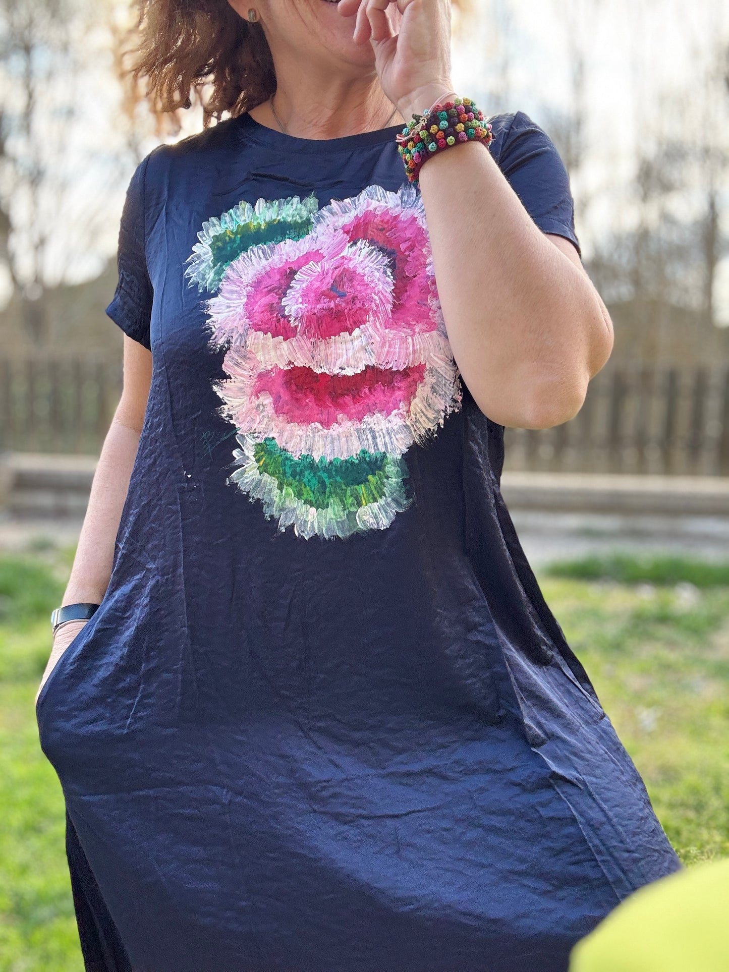 Vestido básico marino