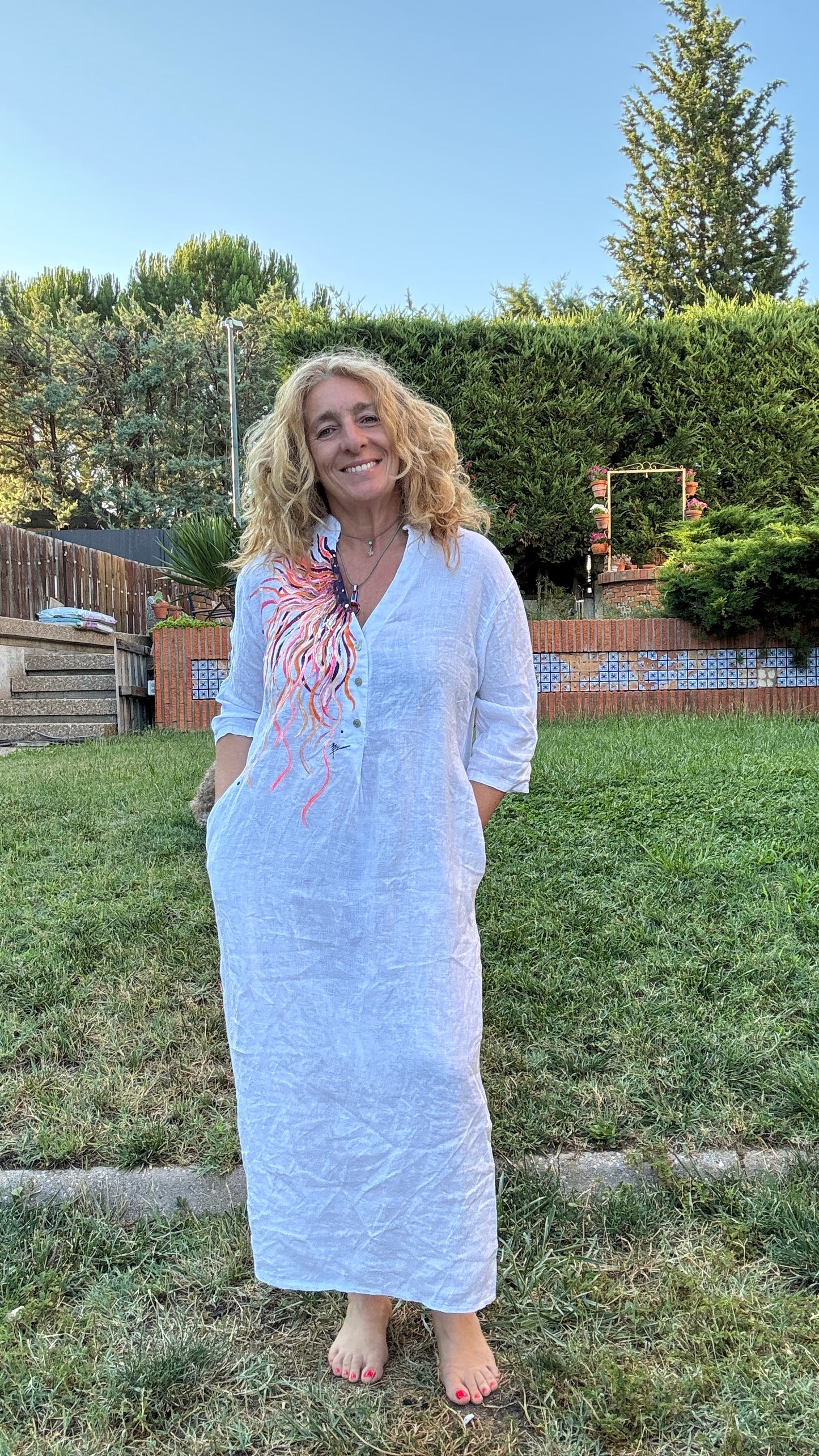 Vestido Kaftan blanco
