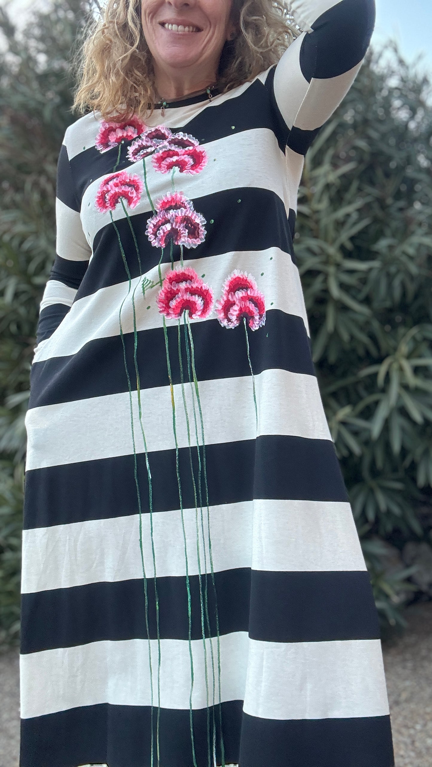 Vestido raya negro