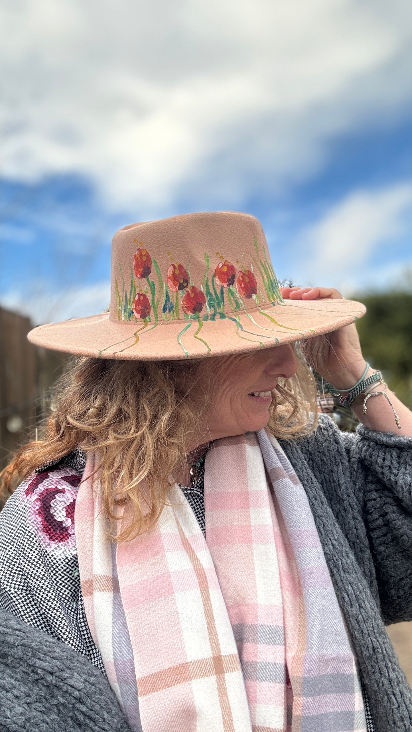 Sombrero, rígido, Camel