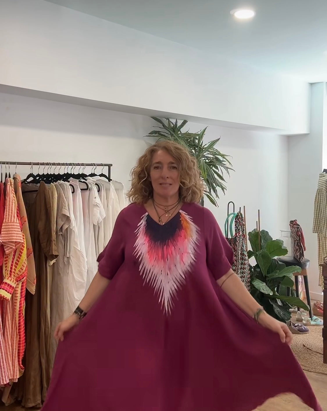 Vestido bies buganvilla