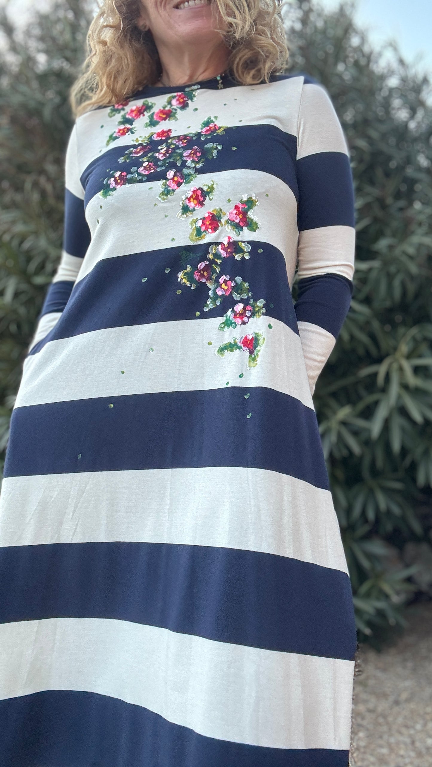Vestido raya marino