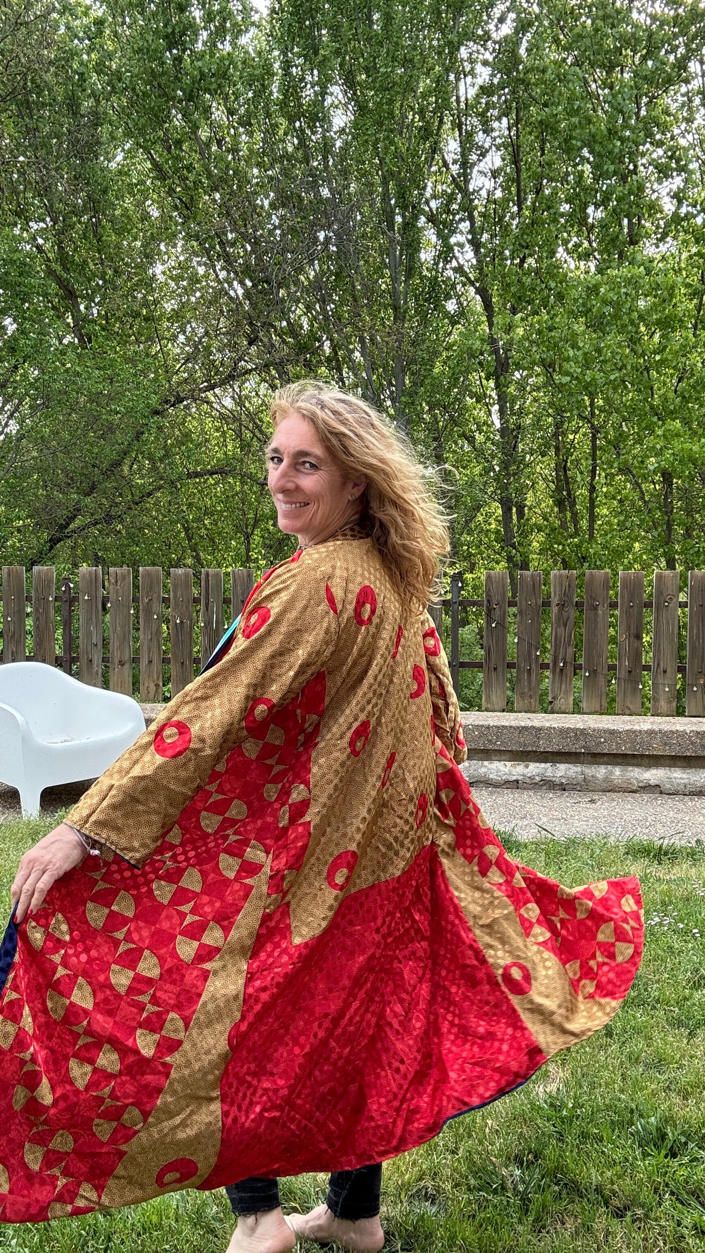 Kimono seda largo