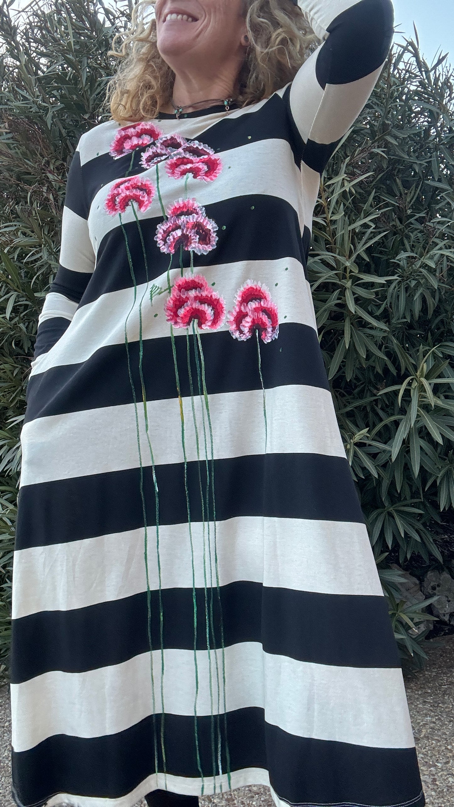 Vestido raya negro