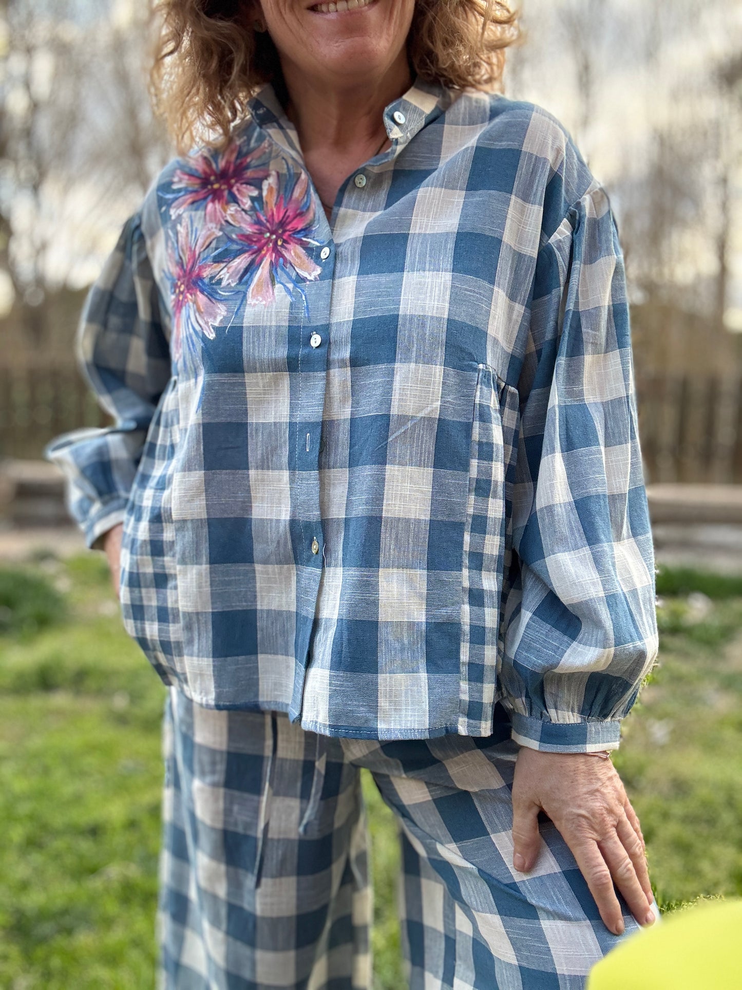 Conjunto cuadro azul