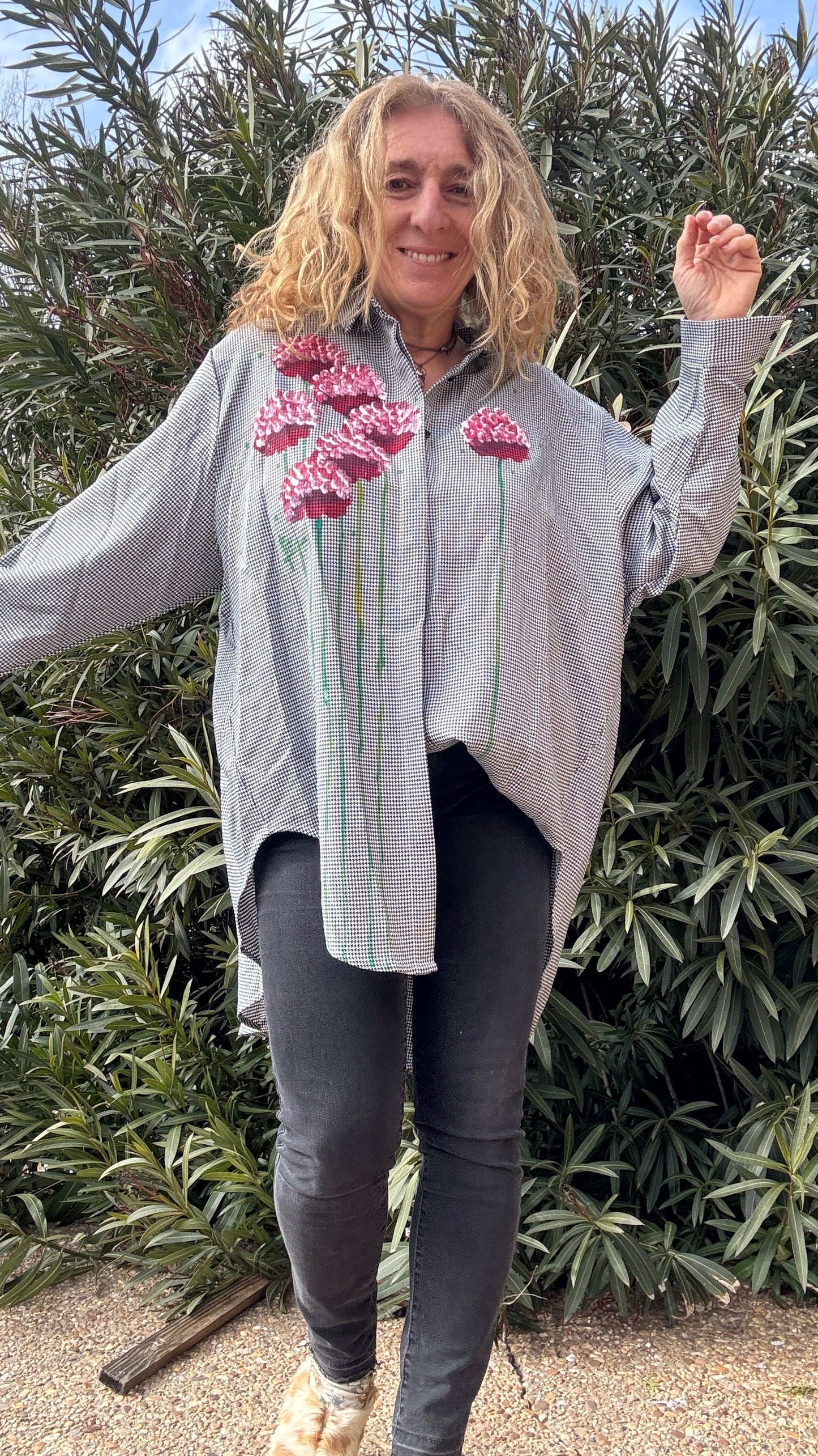 Blusa pata de gallo negro-blanco