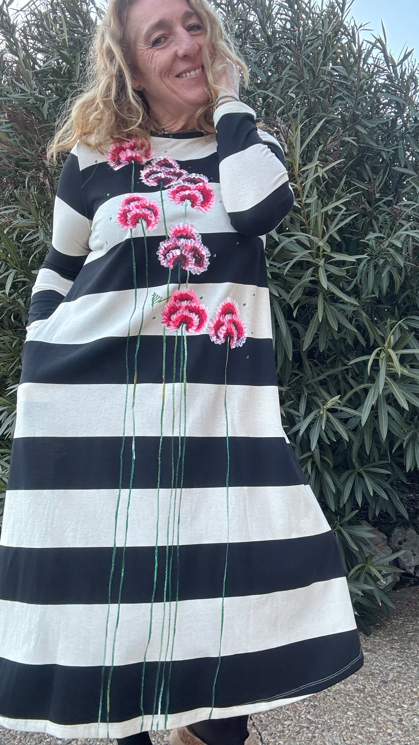 Vestido raya negro