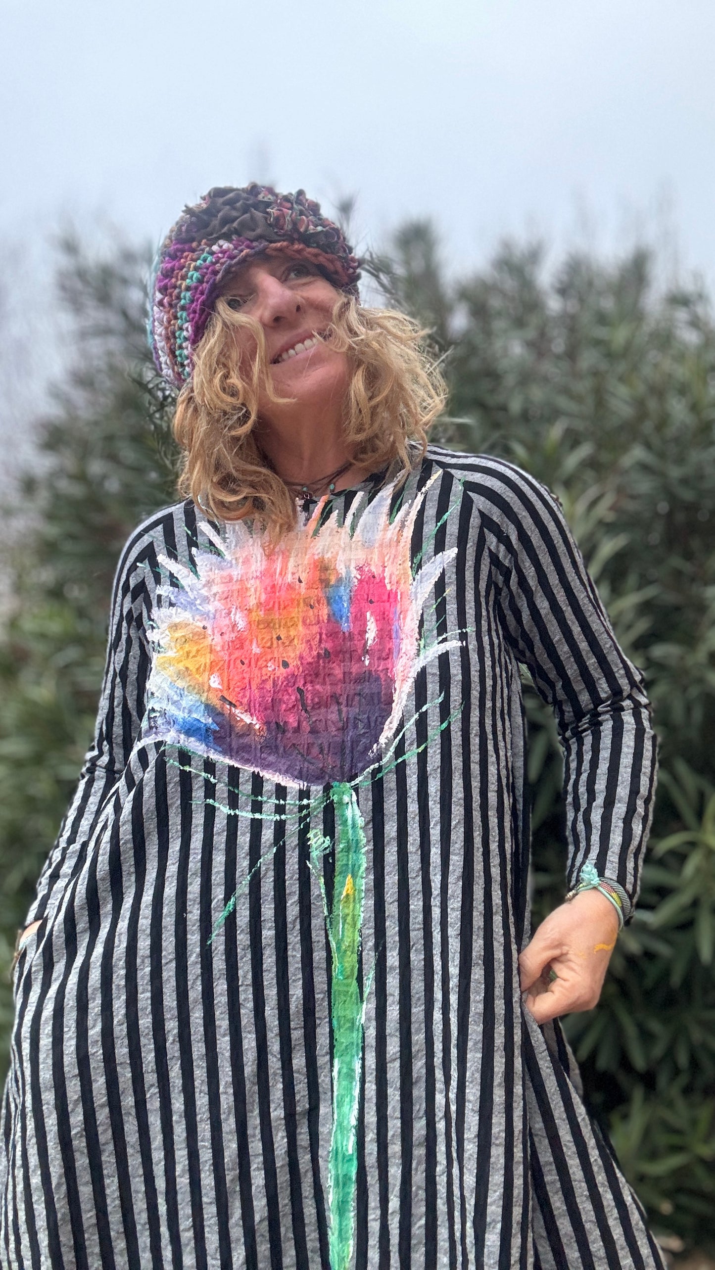 Vestido raya ranglan