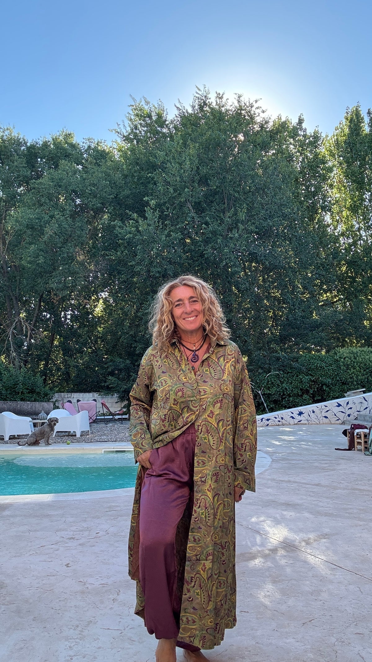 Conjunto estampado verde - pantalón buganvilla