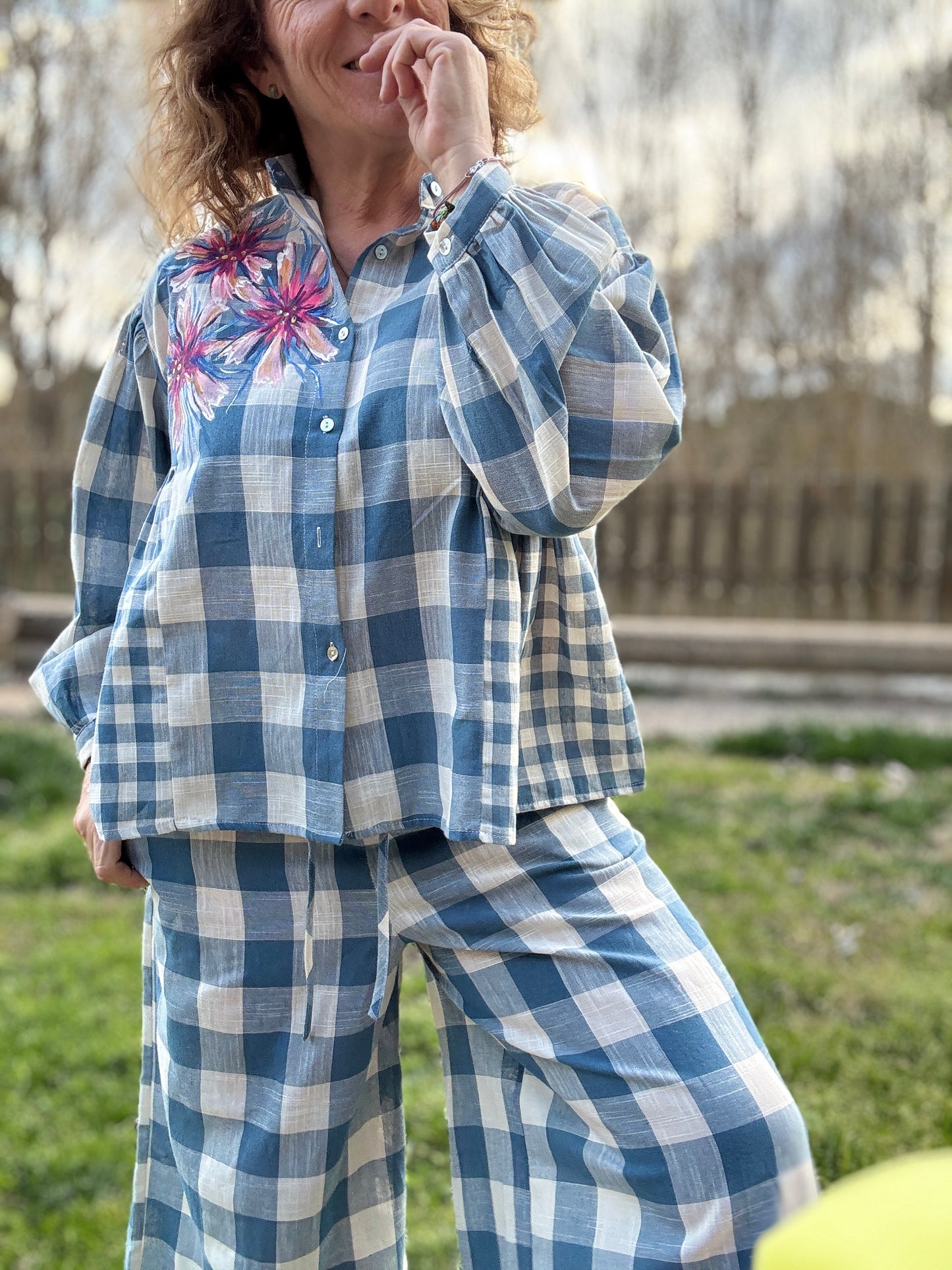 Conjunto cuadro azul