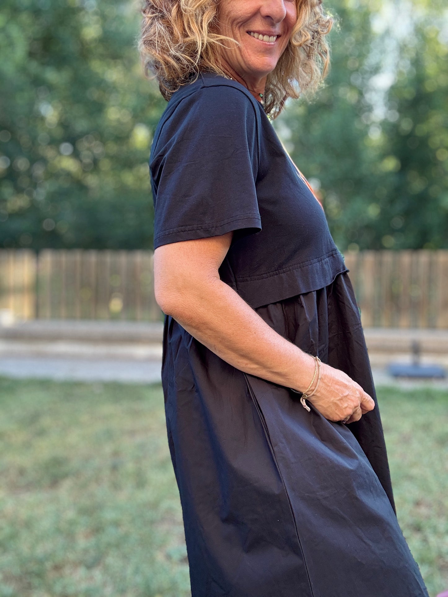Vestido algodón negro