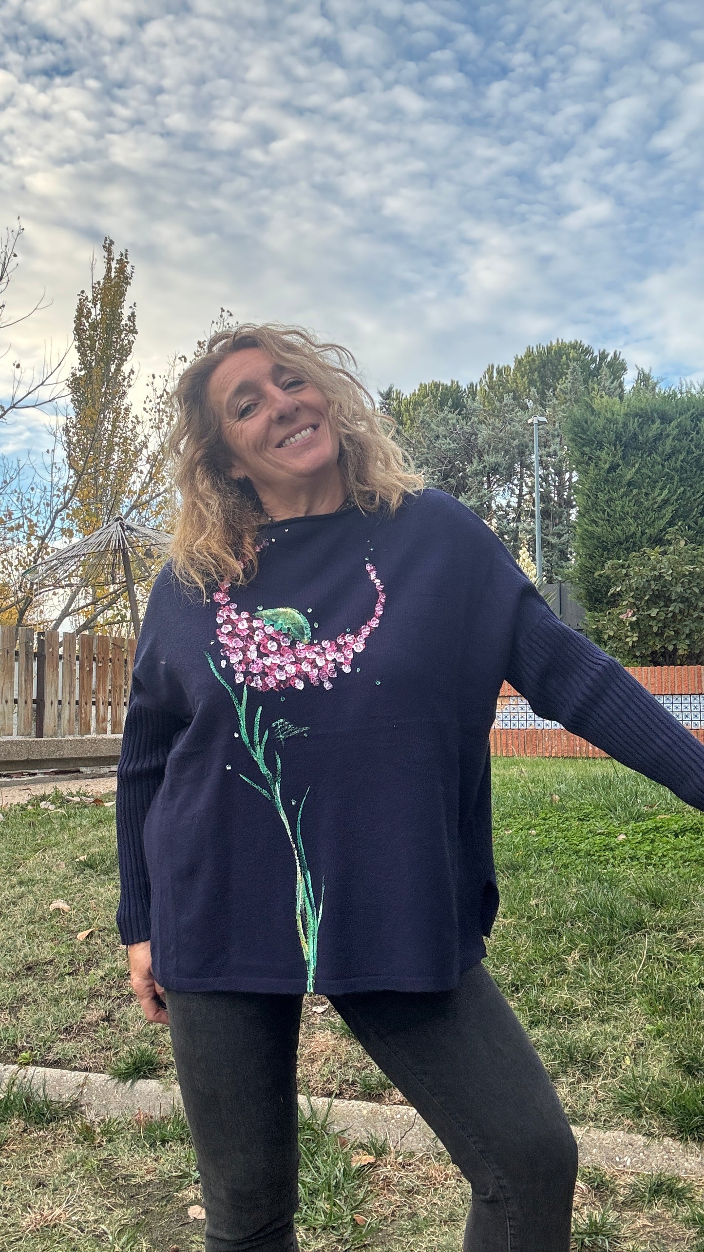 Jersey marino + bufanda