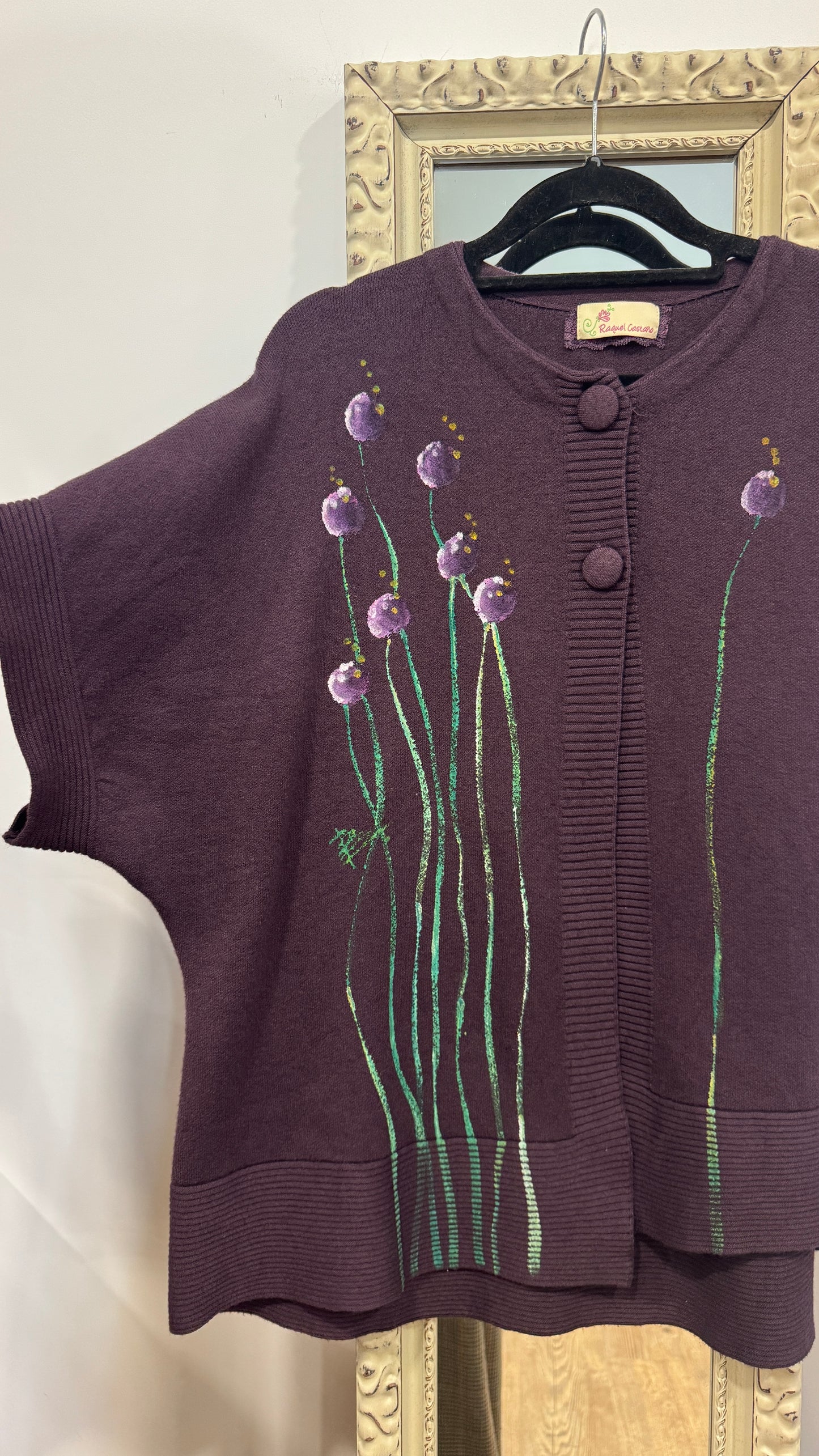 Chaqueta dos botones berenjena
