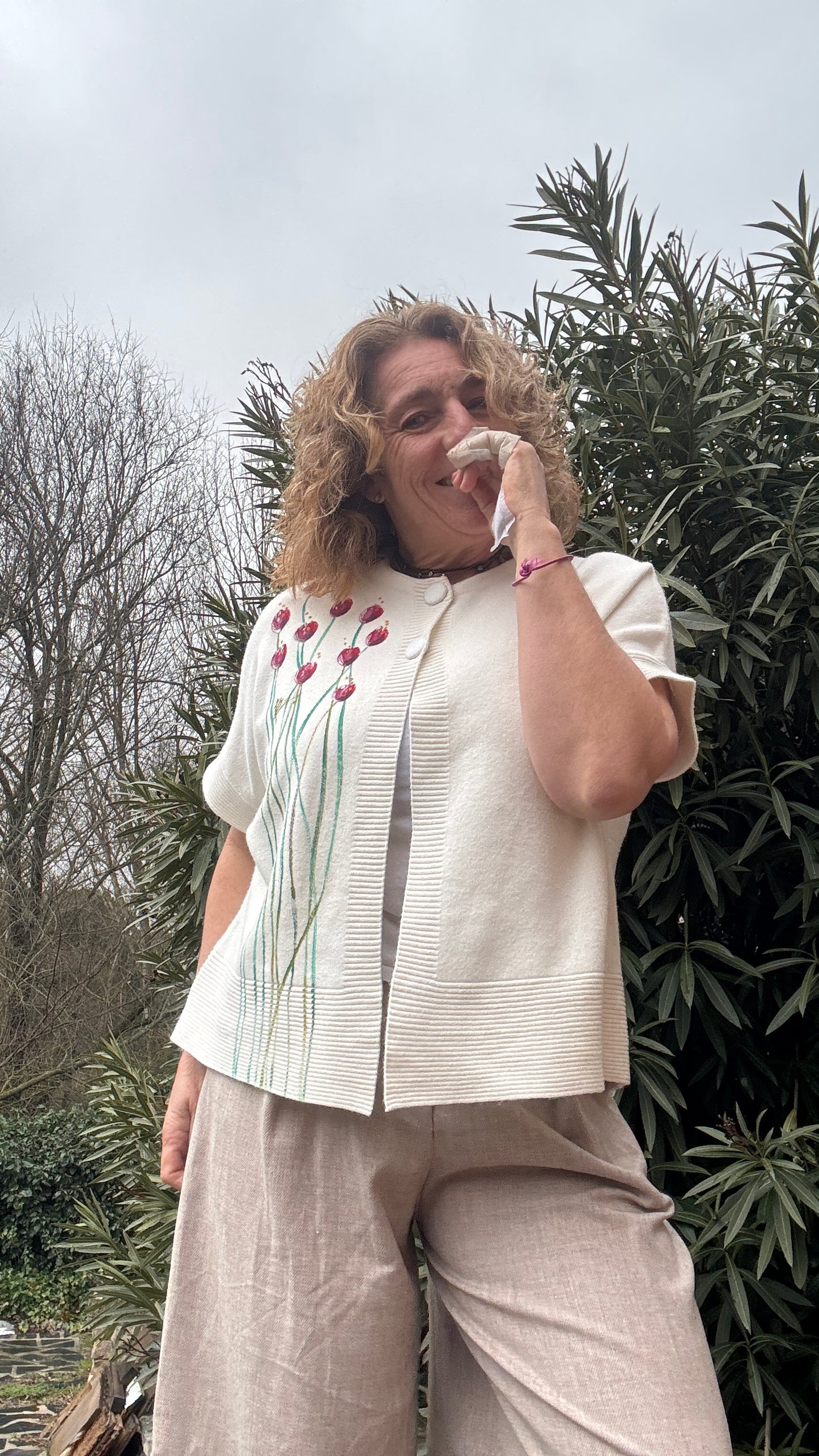 Chaqueta dos botones crudo